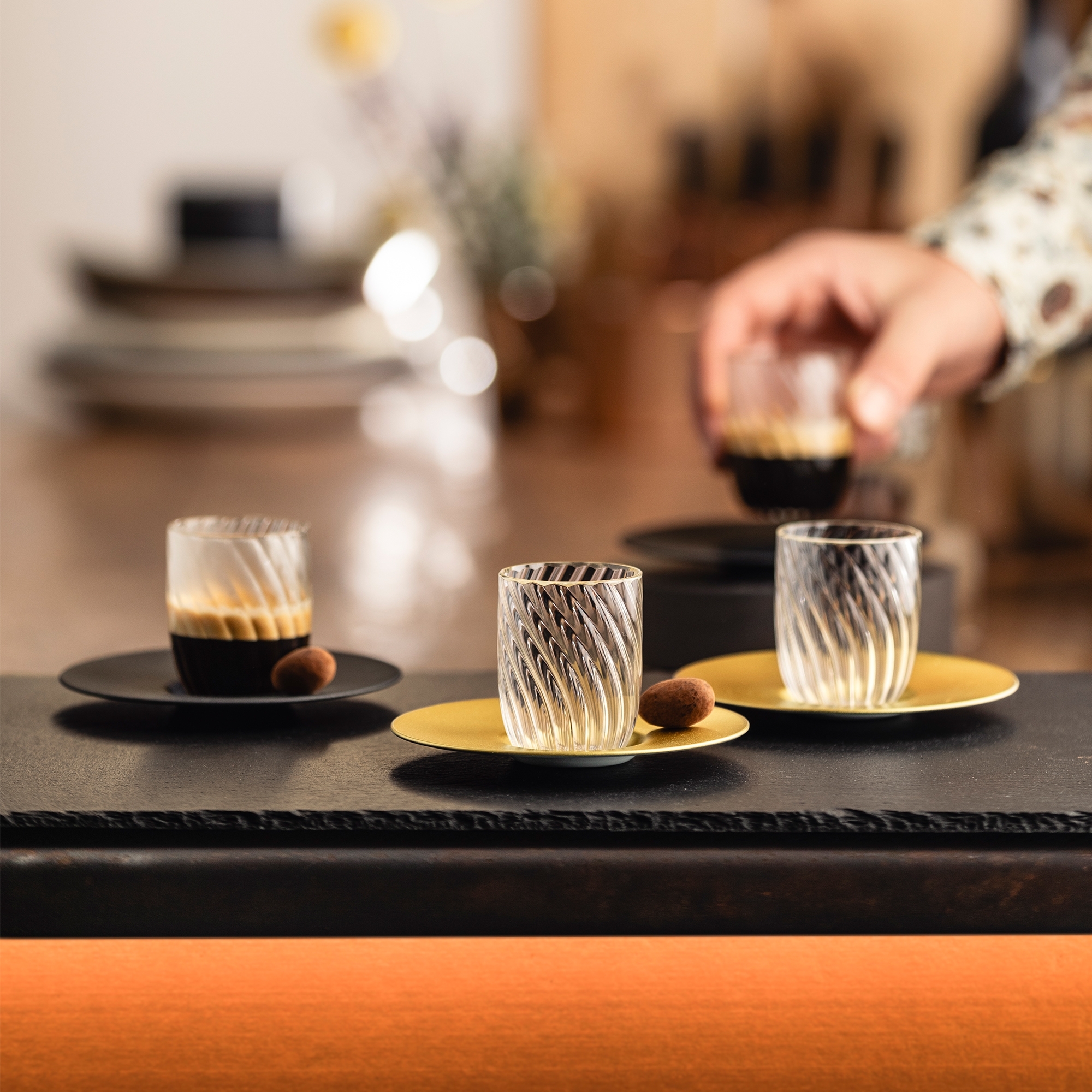 Eisch - Espresso-Set TWIST, gold