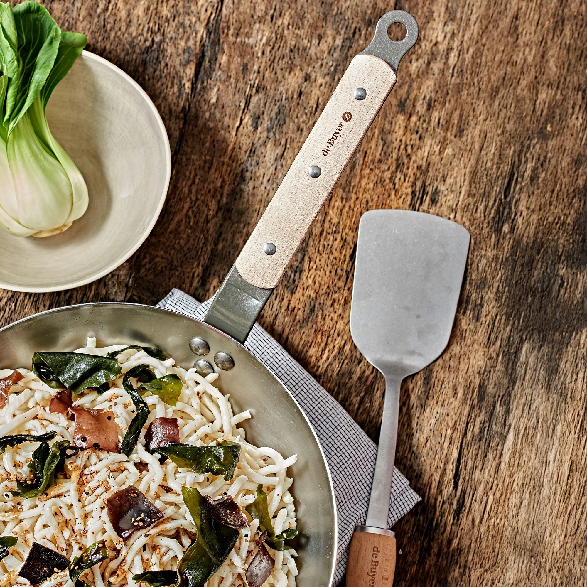 de Buyer - Mineral B Bois - Gewölbter Wok mit Griff