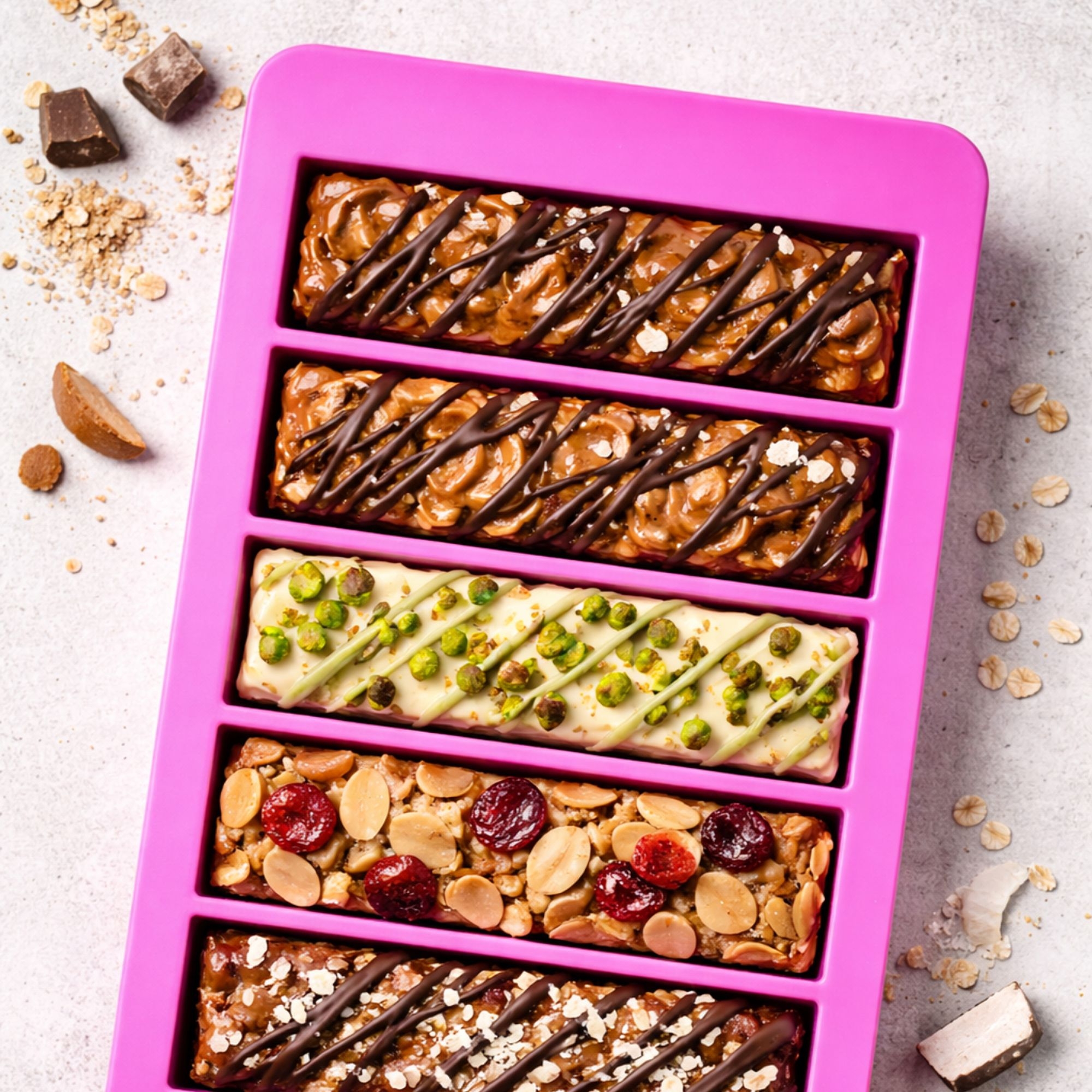 Birkmann - Silicone Mould for Muesli Bars - 5 pieces