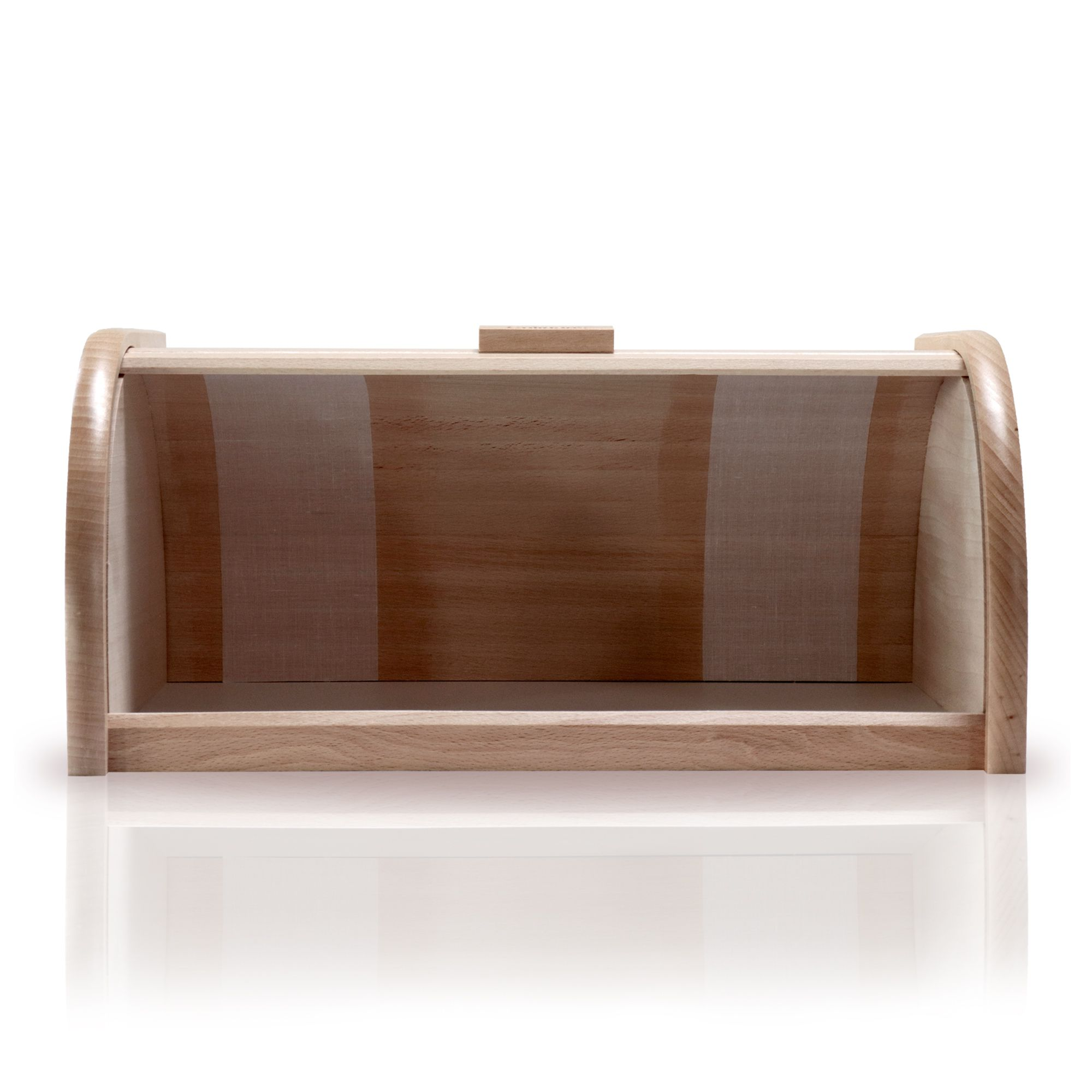 Beech wood bread bin with roll-top lid by Culinaris