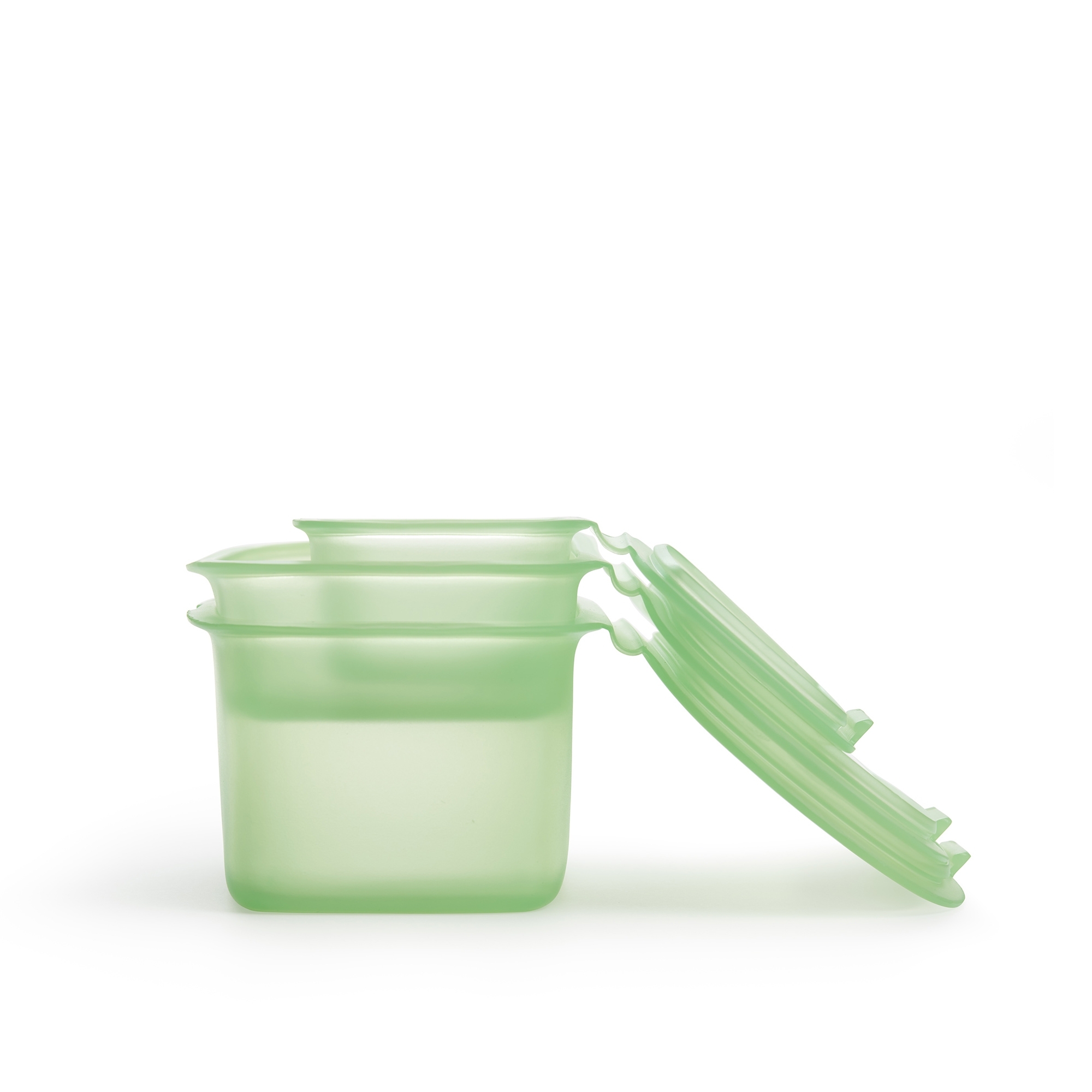 Lékué - Silicone storage containers, set of 3, green
