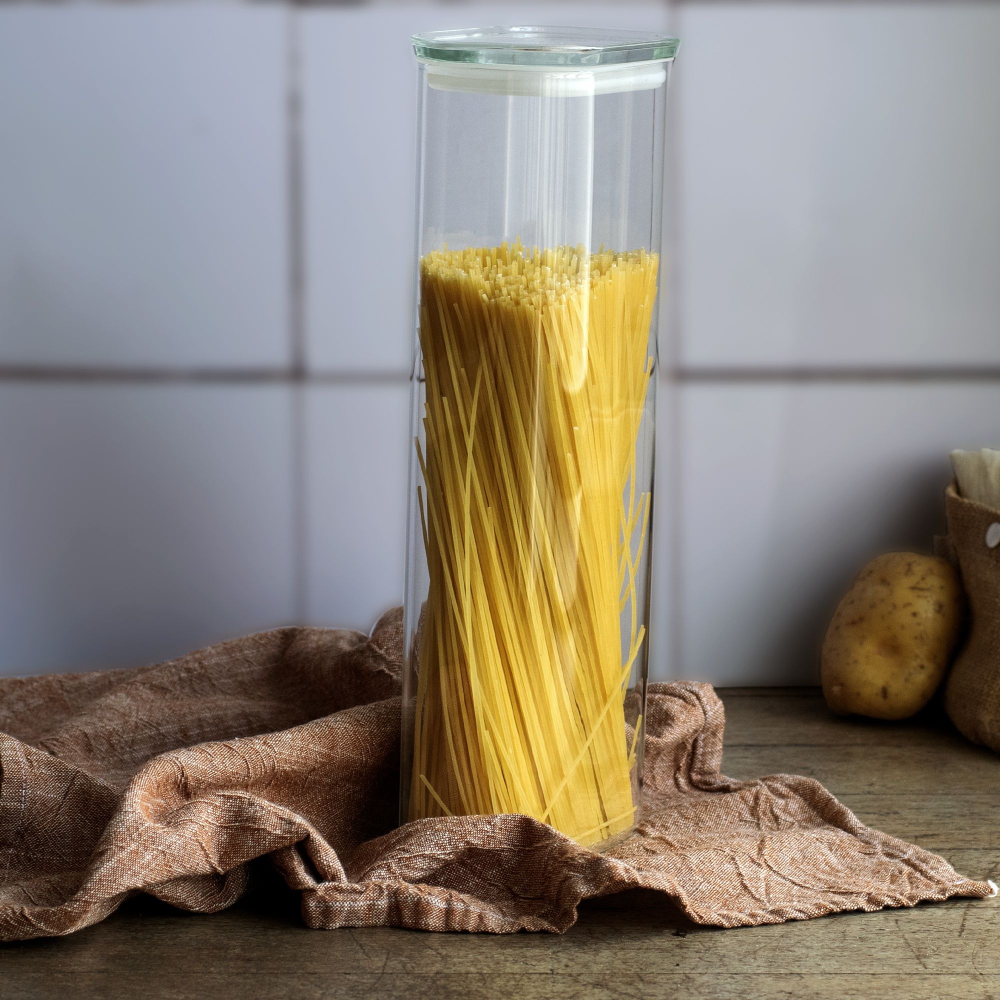 Pebbly - Rechteckige Vorratsdose 2600 ml - Glas