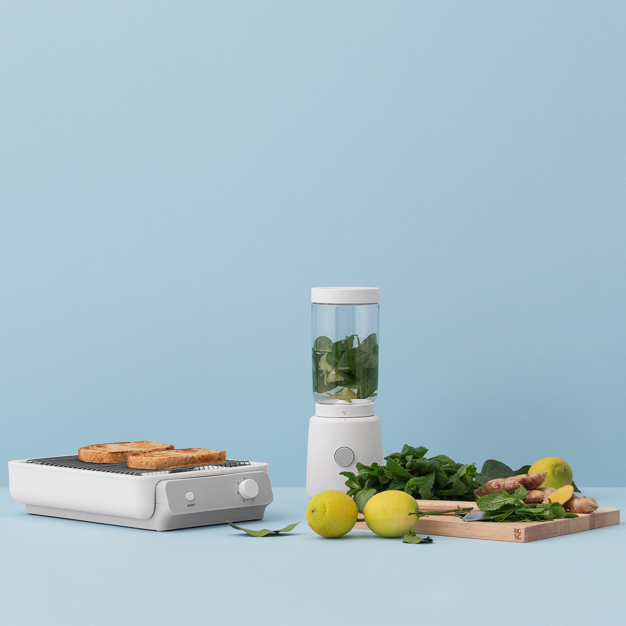 RIG-TIG - Flachtoaster - FOODIE - weiß