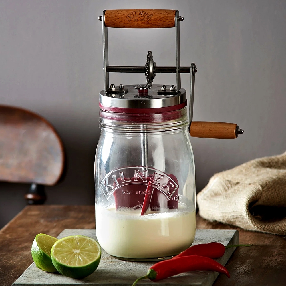 Kilner - Butter churn with rotary handle 1 litre Kilner - Butter churn with rotary handle 1 litre