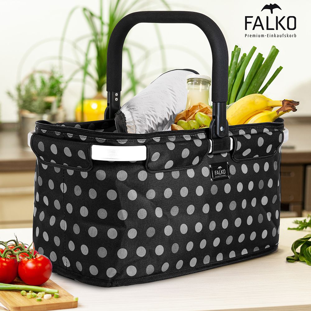 Genius - Shopping Basket Falko - Grey Dots
