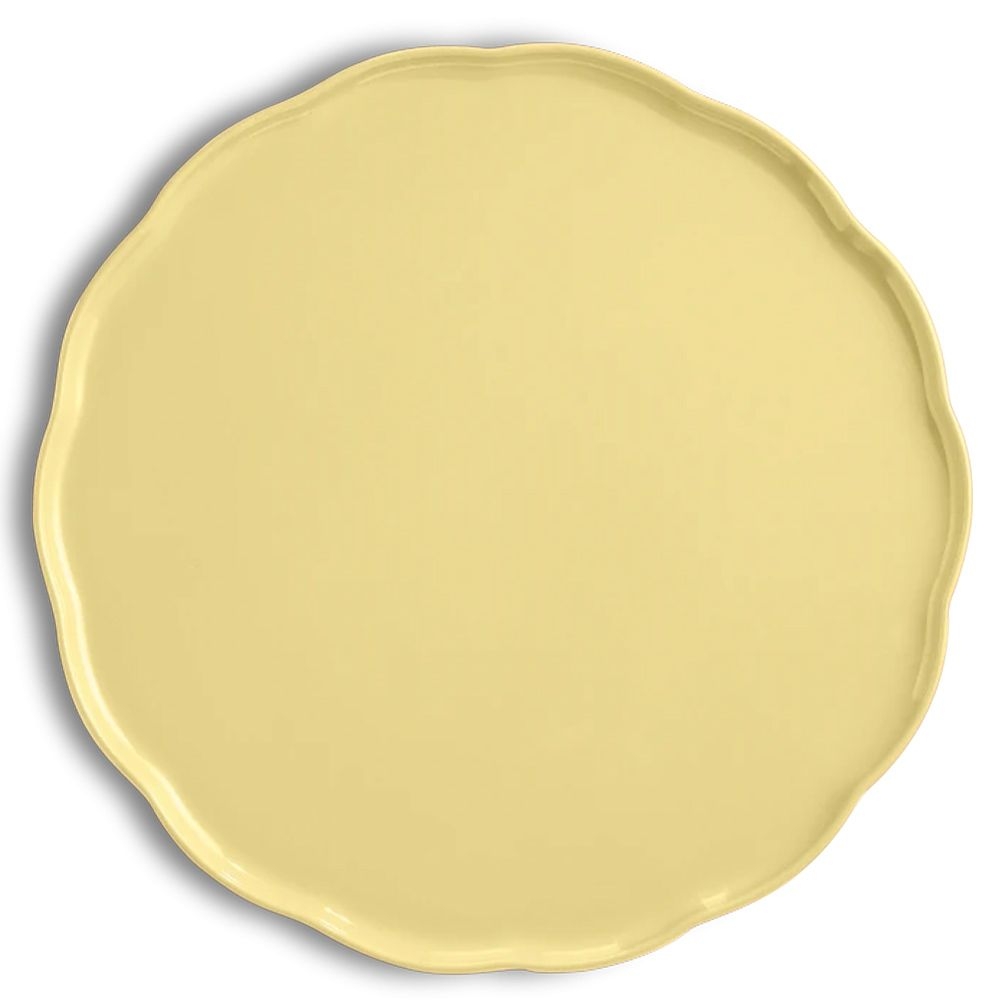 Emile Henry - Serving Plate round 31,5  - Madeleine | Jaune Vanille