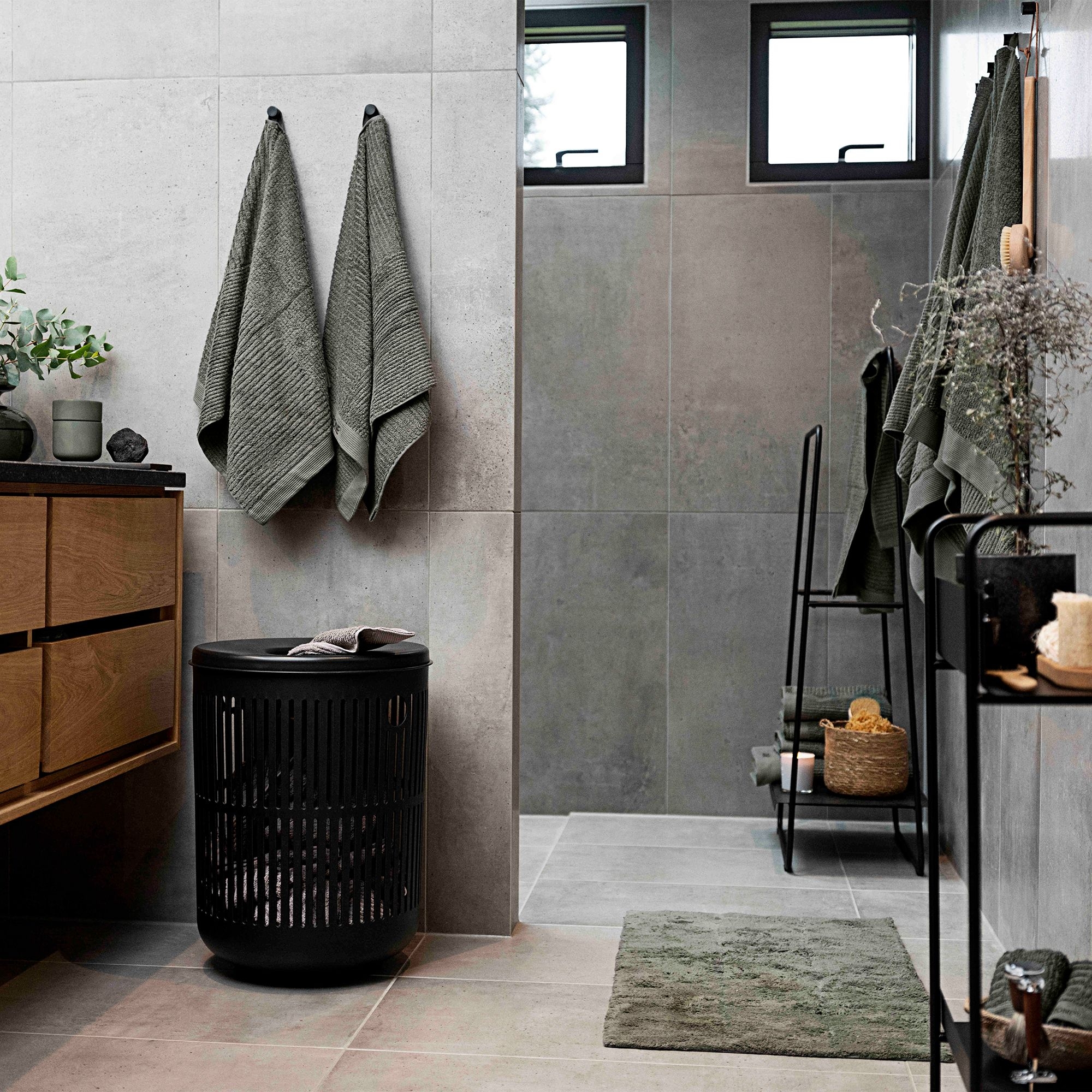 Zone - Tiles Badematte - 50 x 80 cm - Olive green