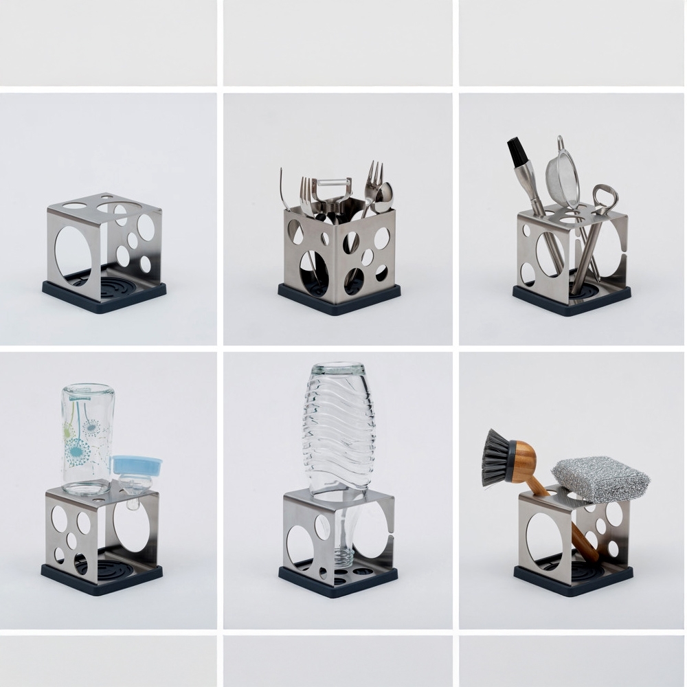 Bainstream - dri.cube steel | Abtropfbehälter Edelstahl