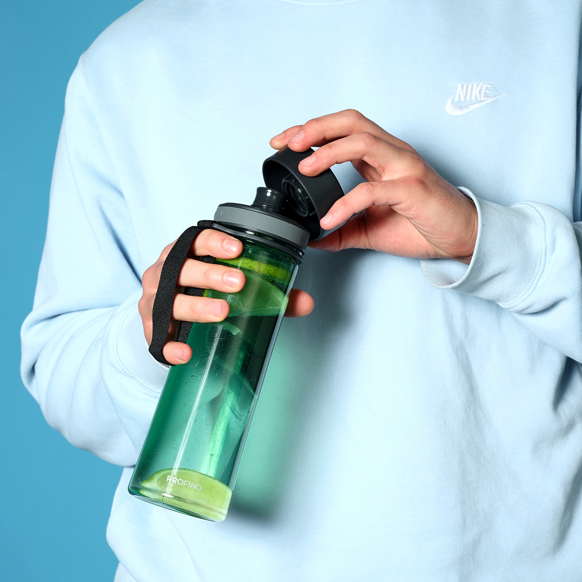 Profino - Infuze Trinkflasche mit Sieb - 600 ml - Grün