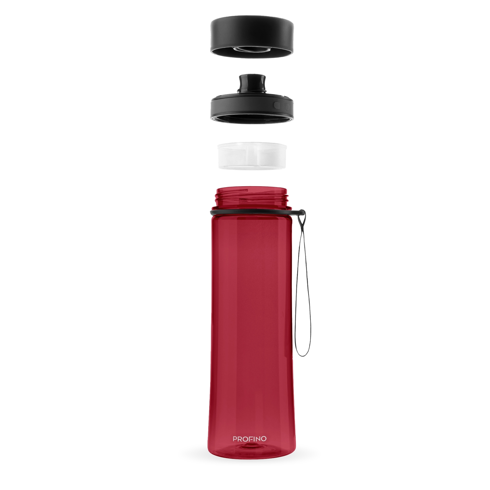 Profino - Infuze Trinkflasche mit Sieb - 600 ml - Rot