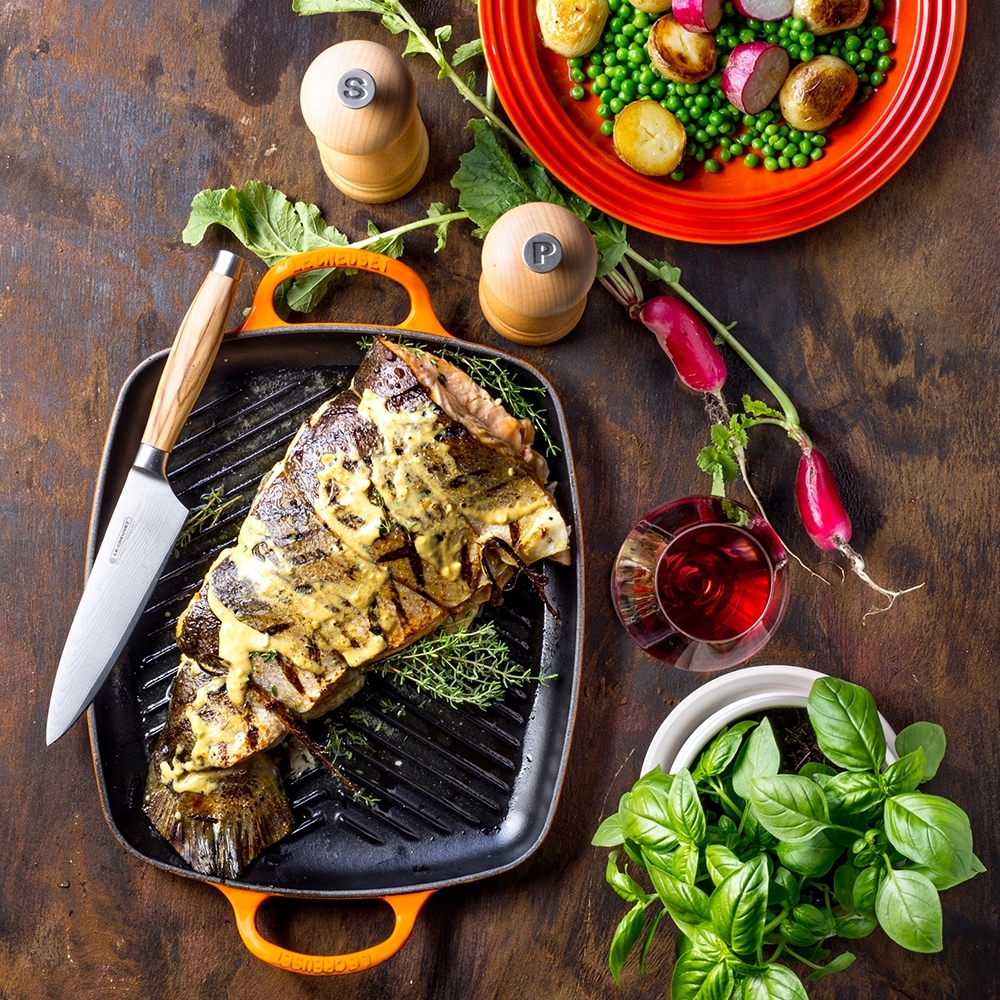 Le Creuset - Flache rechteckige Grillplatte 30 cm Le Creuset - Flache rechteckige Grillplatte 30 cm