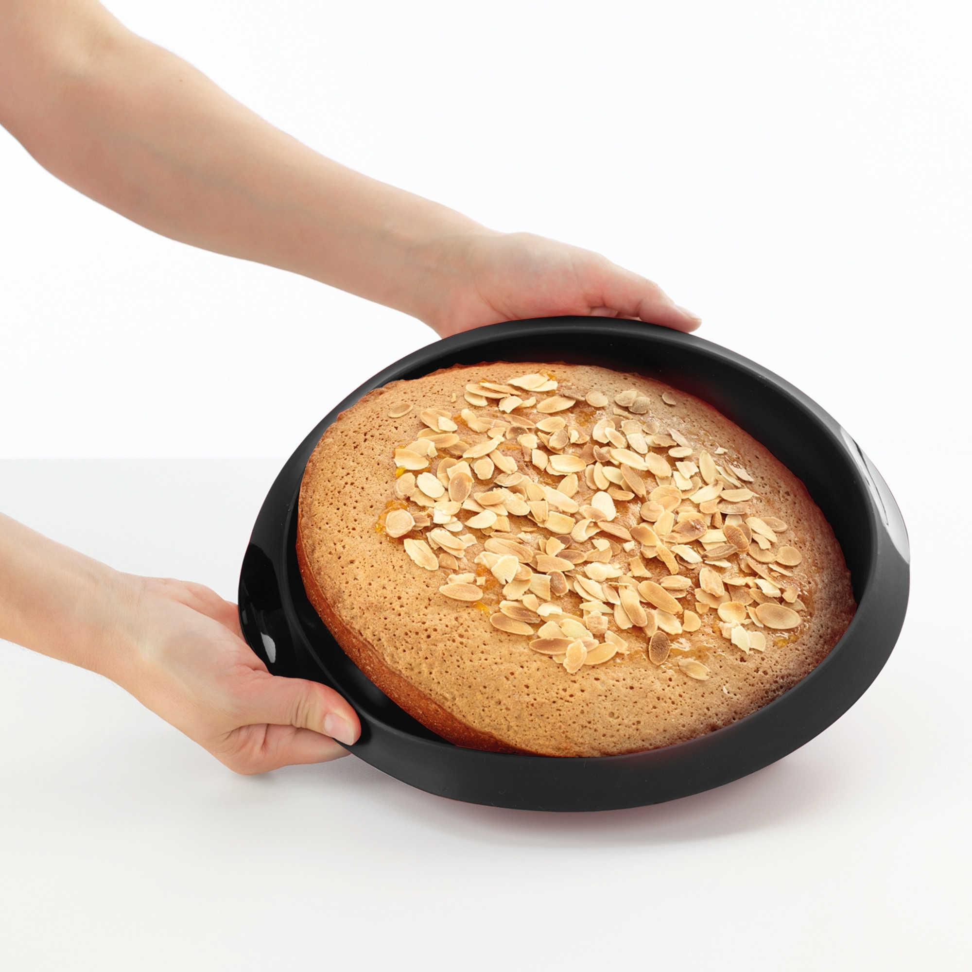 Lékué - Round silicone cake tin, 24 cm, black
