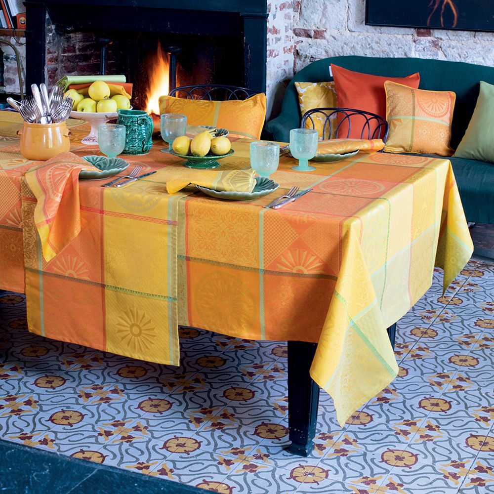 Garnier-Thiebaut Tablecloth - Mille Sicilia Limoni - oB - different sizes