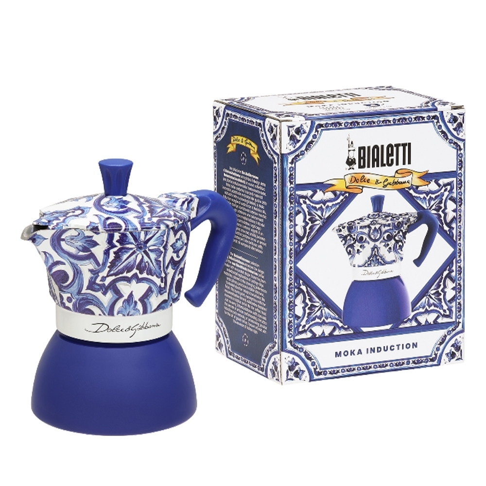 Bialetti - Moka Induktion 4 Tassen - Dolce & Gabbana Blu Mediterraneo