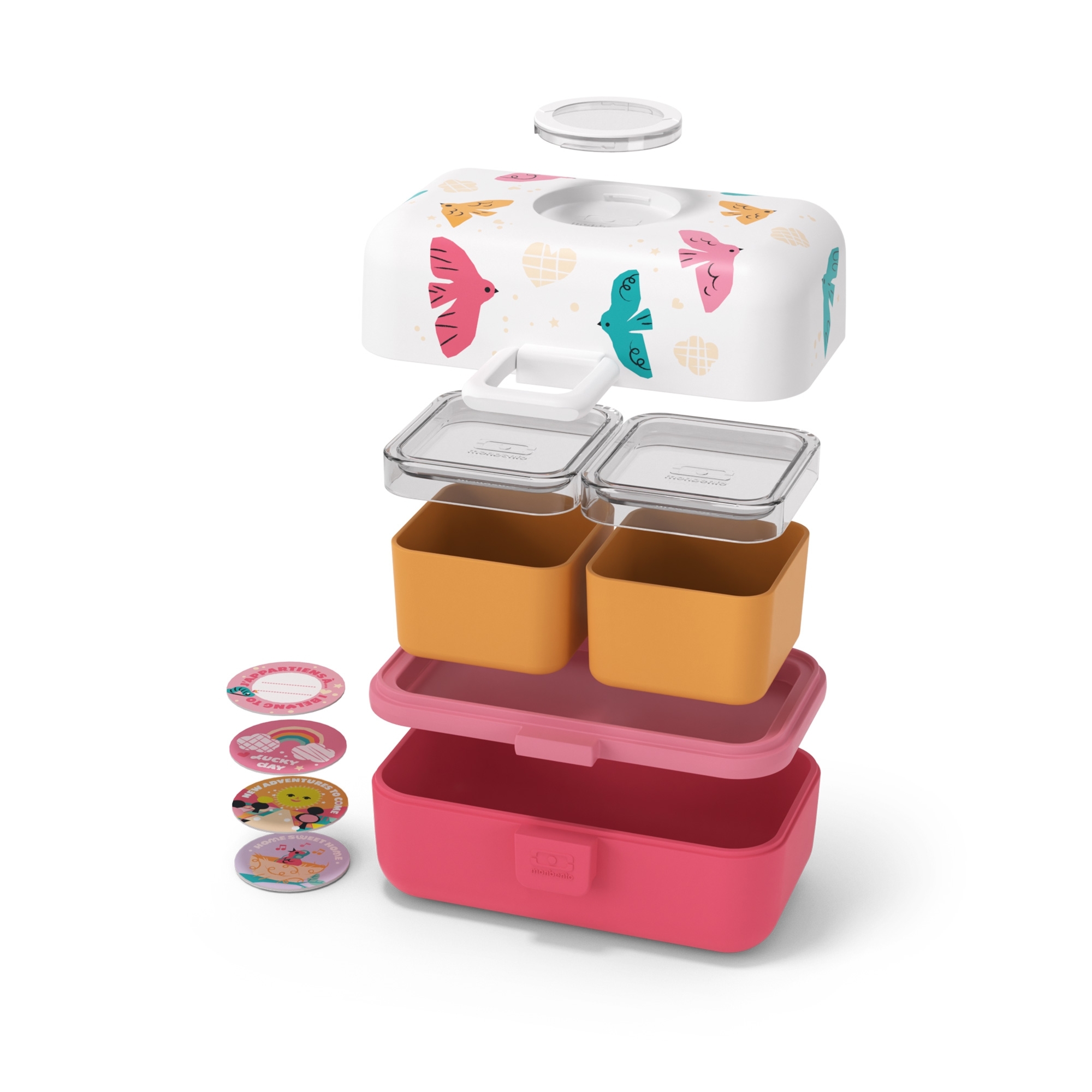 monbento - MB Tresor rosa Birds monbento - MB Tresor rosa Birds