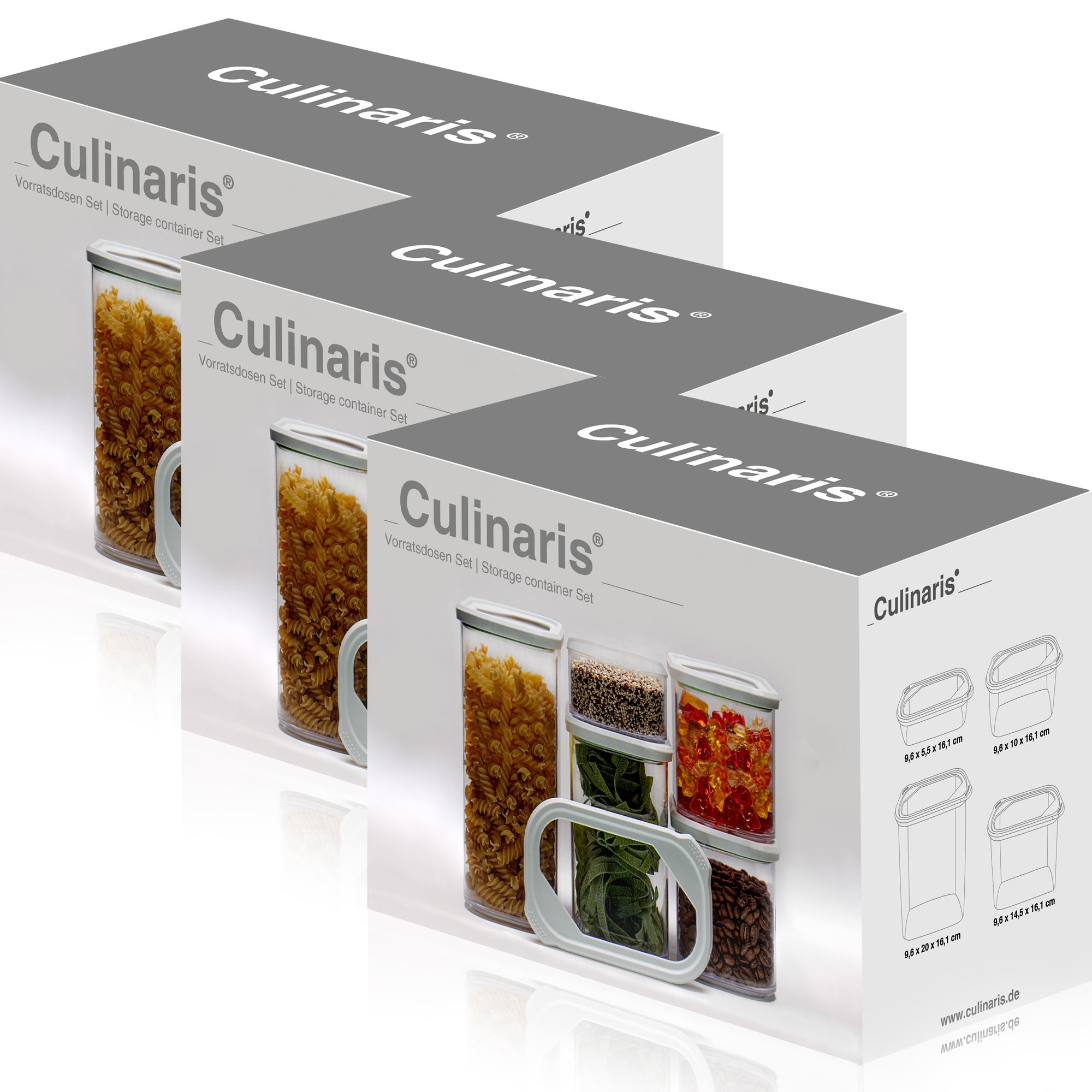 3 x Vorratsdosen-Set - 15 teilig | Culinaris 3 x Vorratsdosen-Set - 15 teilig | Culinaris