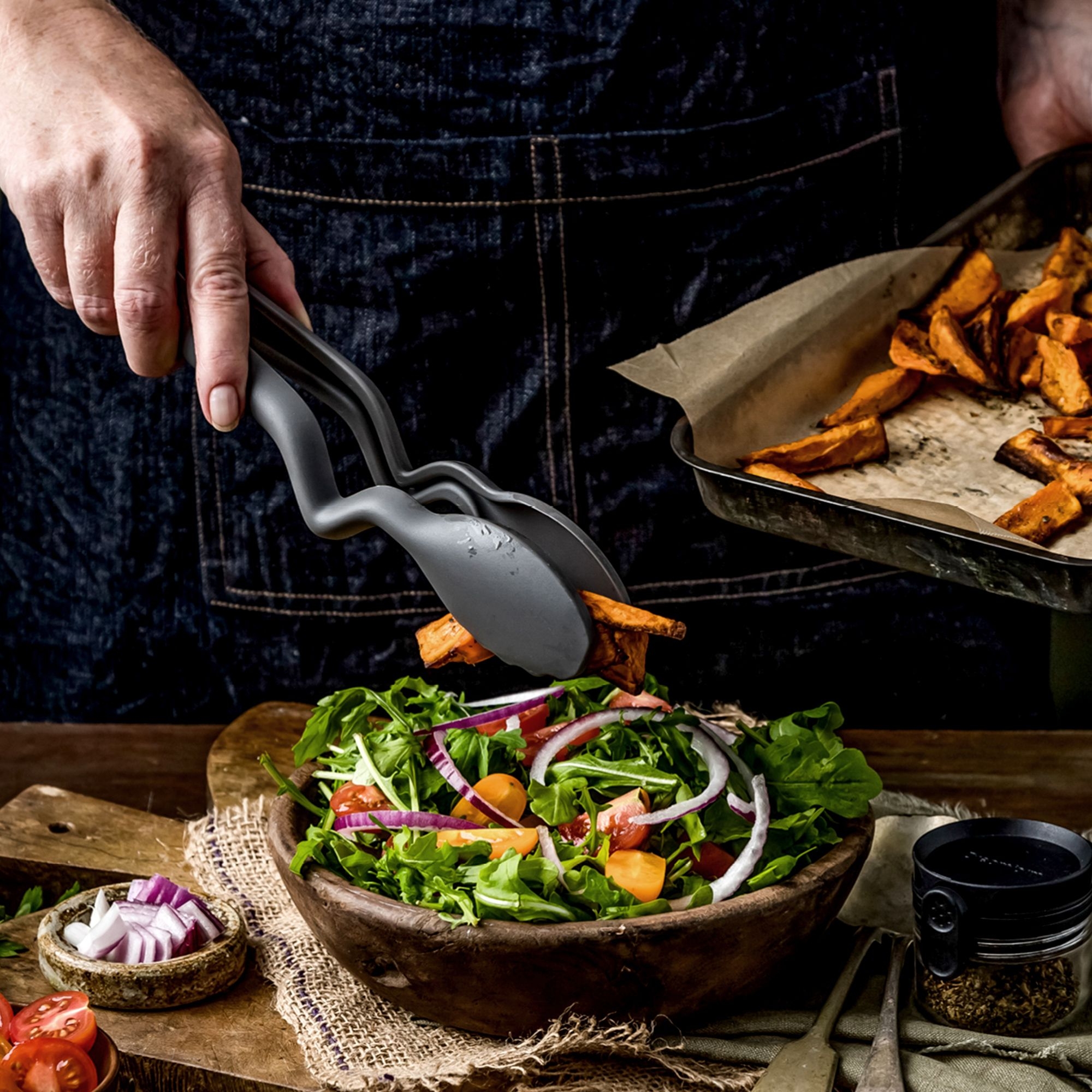 Dreamfarm - Clongs Lite  - Black - 25 cm - barbecue tongs