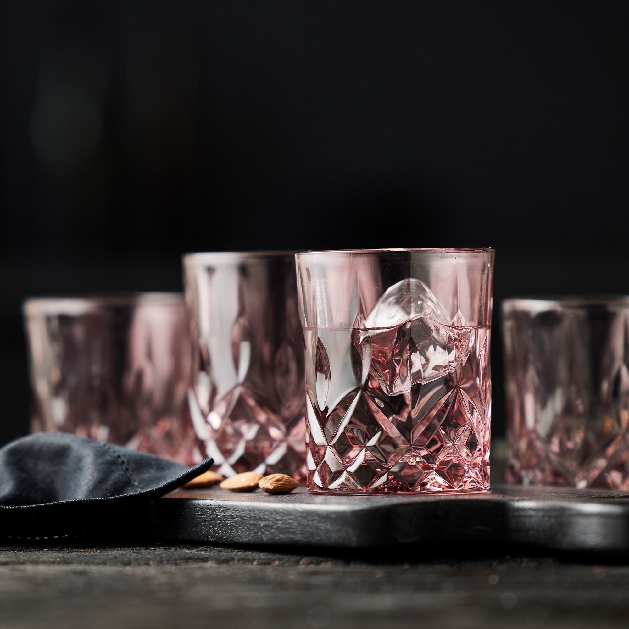 Lyngby Glas -Sorrento - Whiskyglas - 4 Stck. - Pink