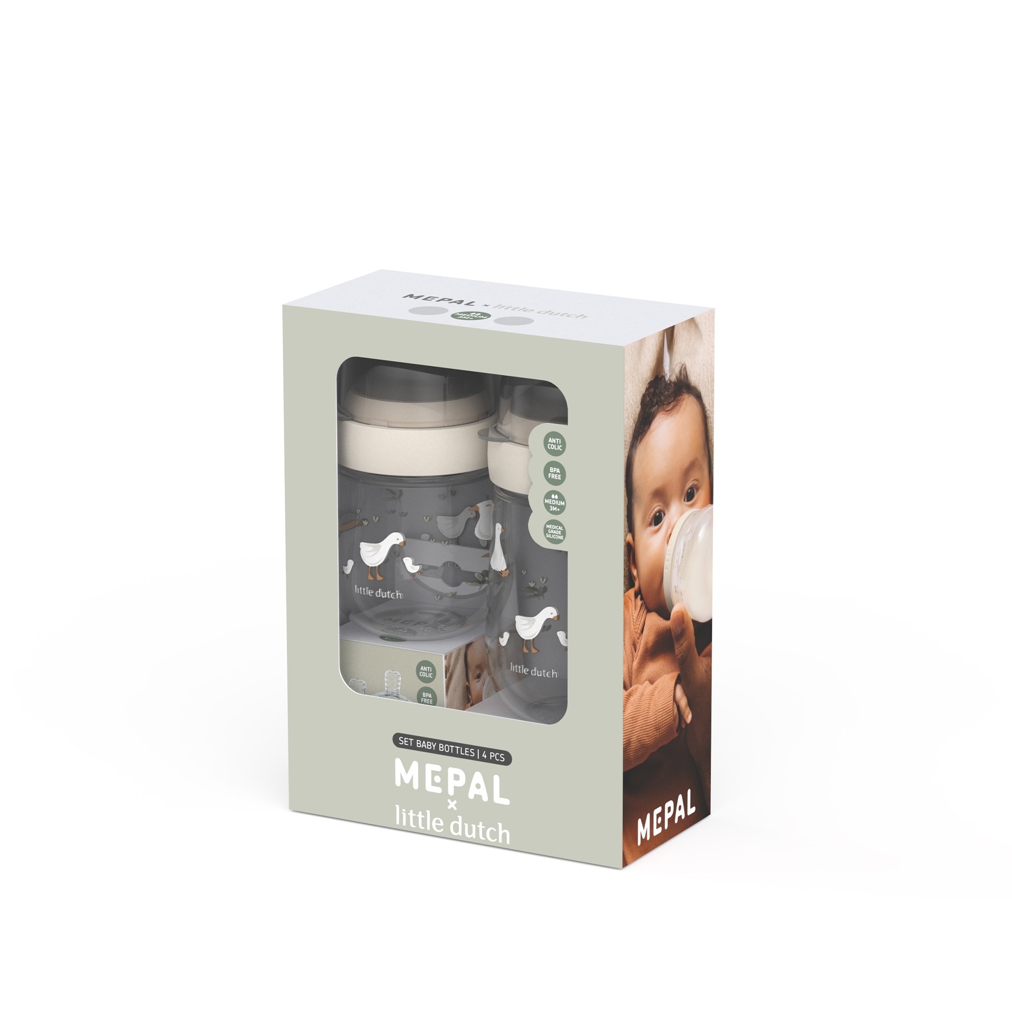 Mepal Mio baby bottle starter set 4 pcs little goose