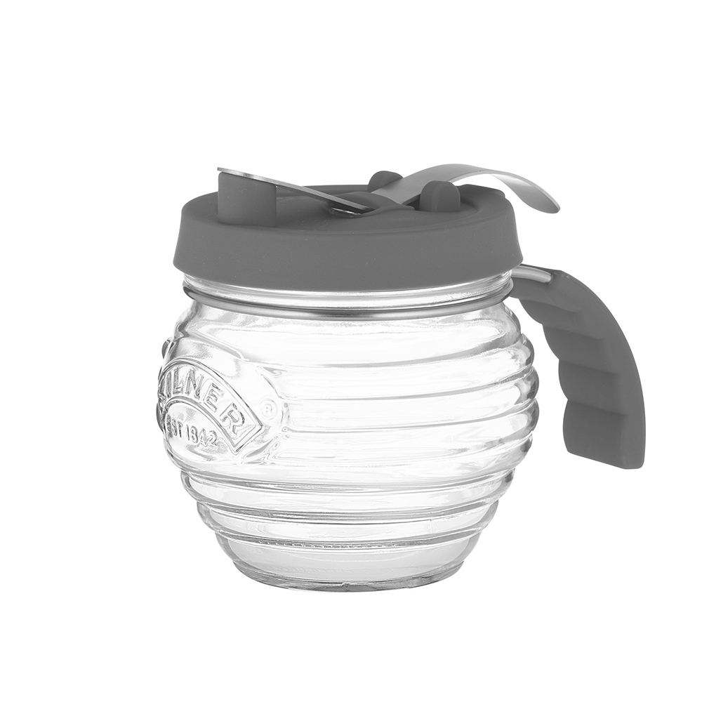 KIL Sirup-Spender 400ml Glas, Silikon, Edelstahl