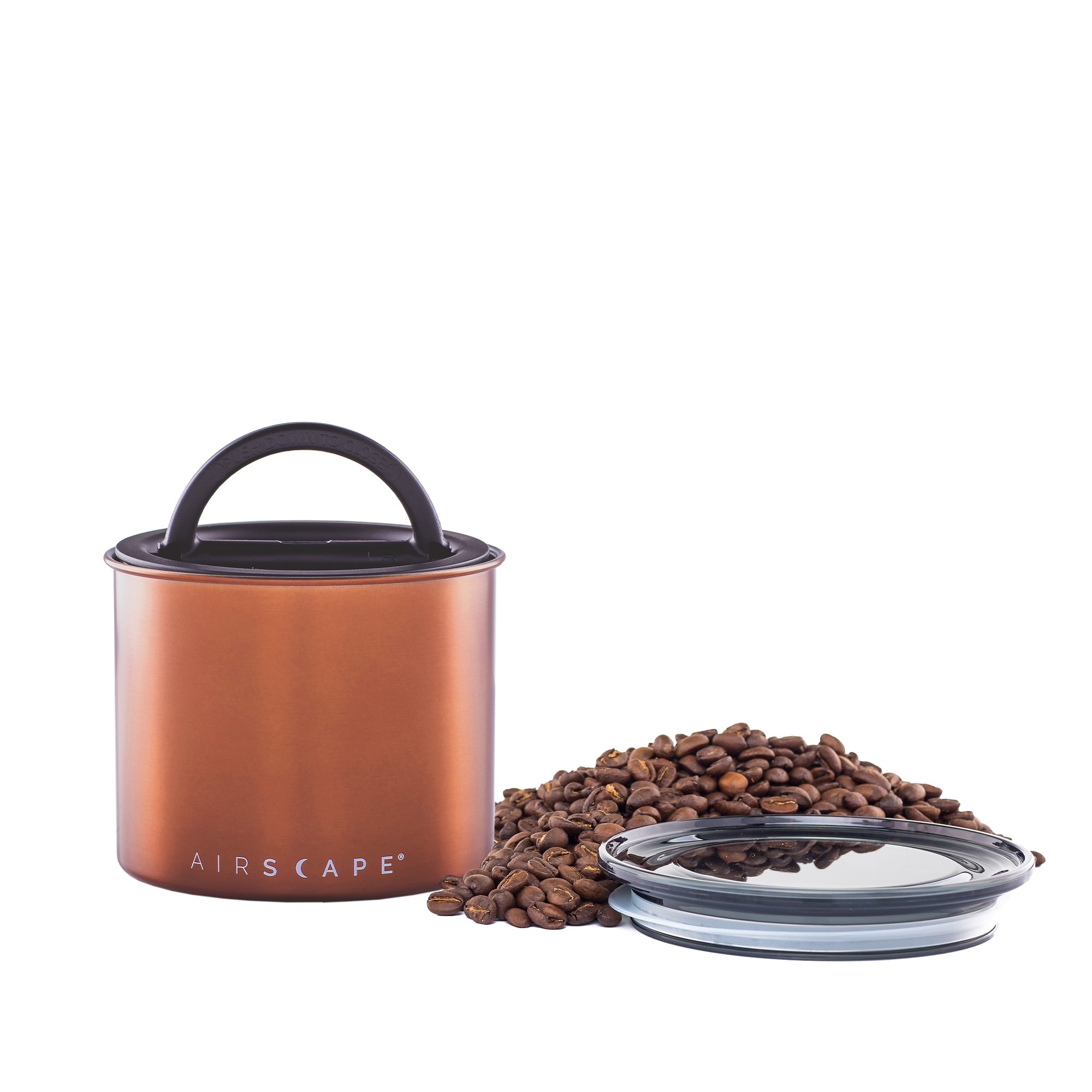 Airscape® – Stainless Steel Aroma Container, small, brushed cooper
