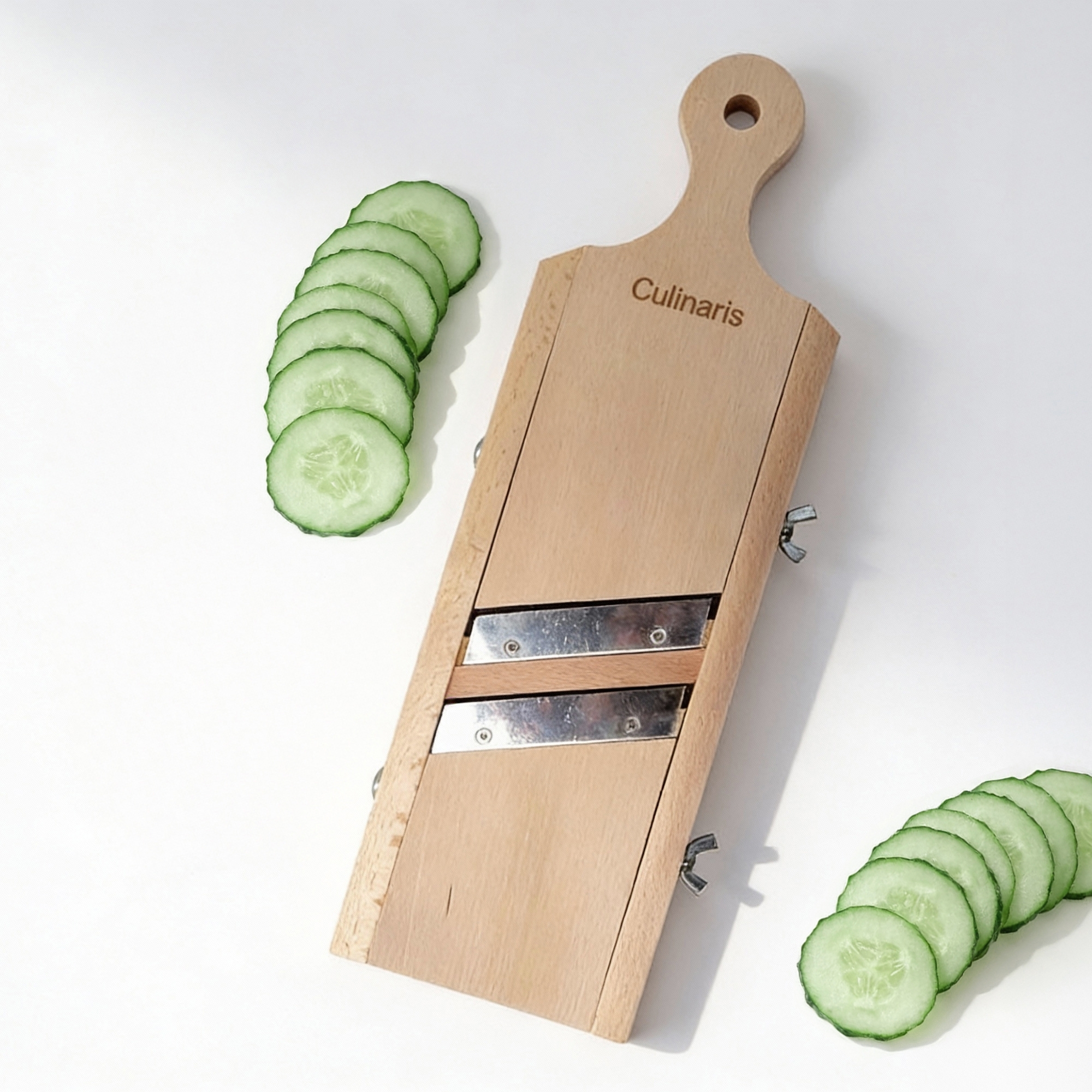 Vegetable slicer - adjustable - beech wood - 39.6 x 12.4 cm | Culinaris
