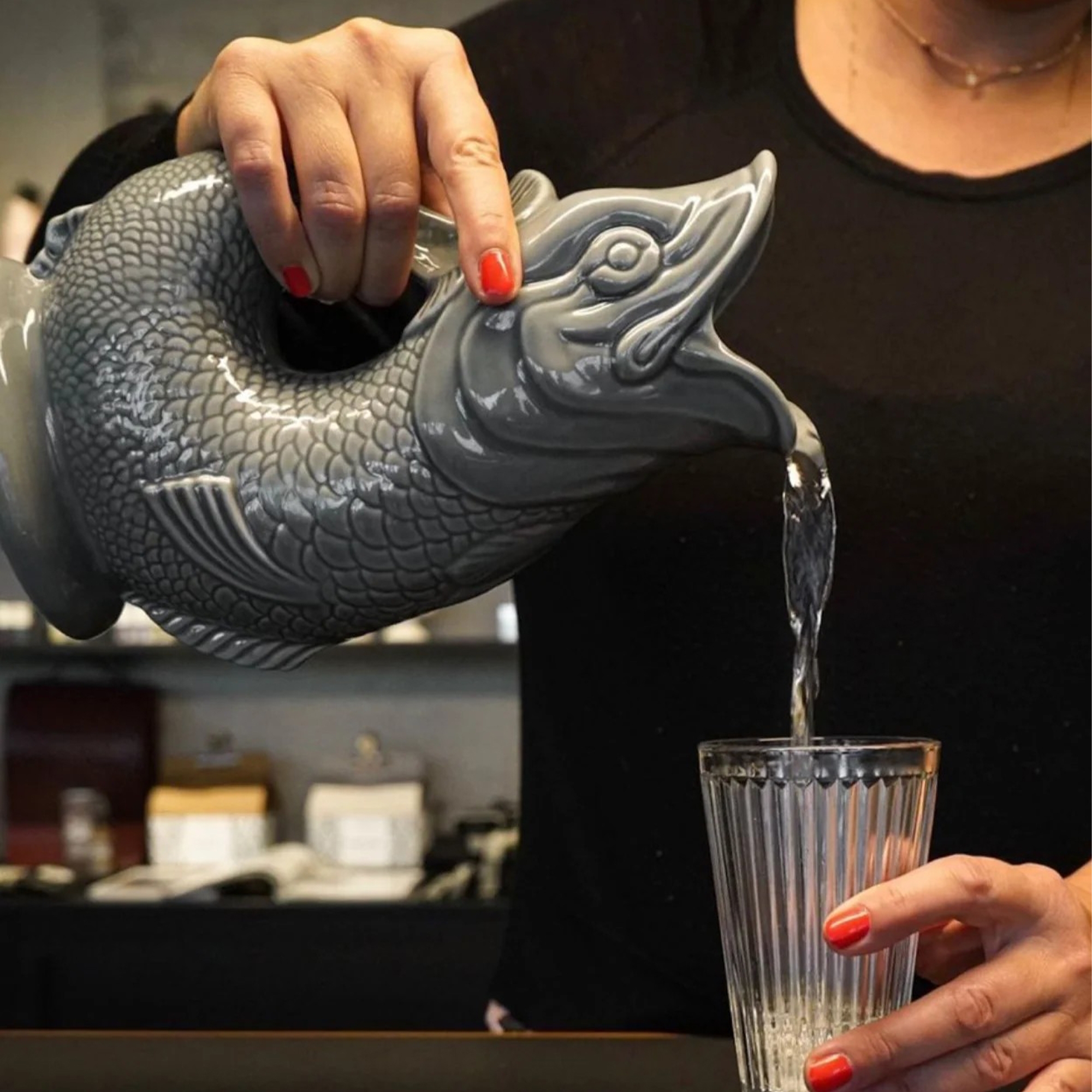 Gluckigluck - Ceramic Carafe L - Dark Grey