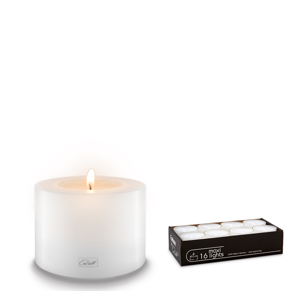 Qult Farluce Trend - Tealight Candle Holder white Ø 10 cm