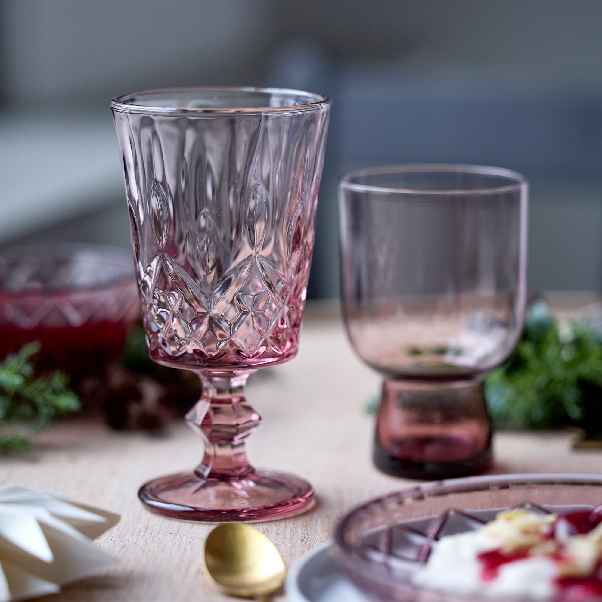 Lyngby glass -Sorrento - Wine glass - Pink - 4 pcs.