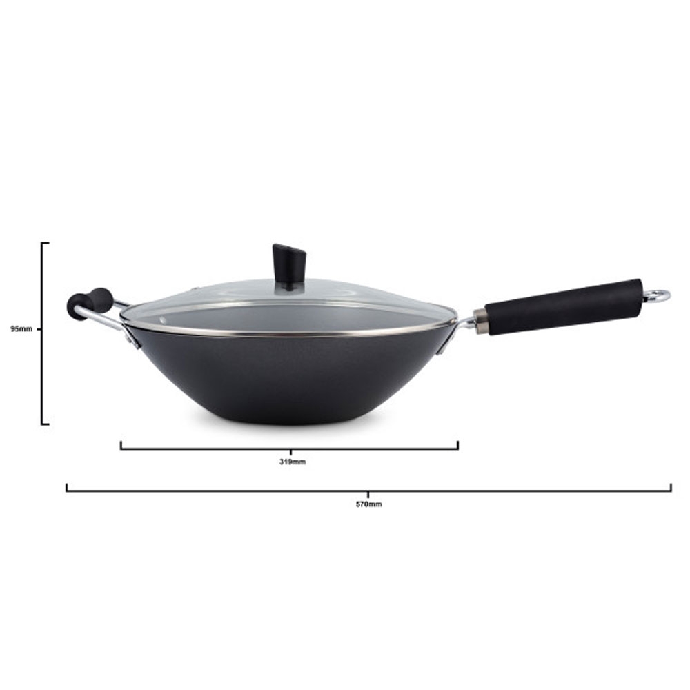 KEN HOM - Carbon steel wok set - 4 pieces