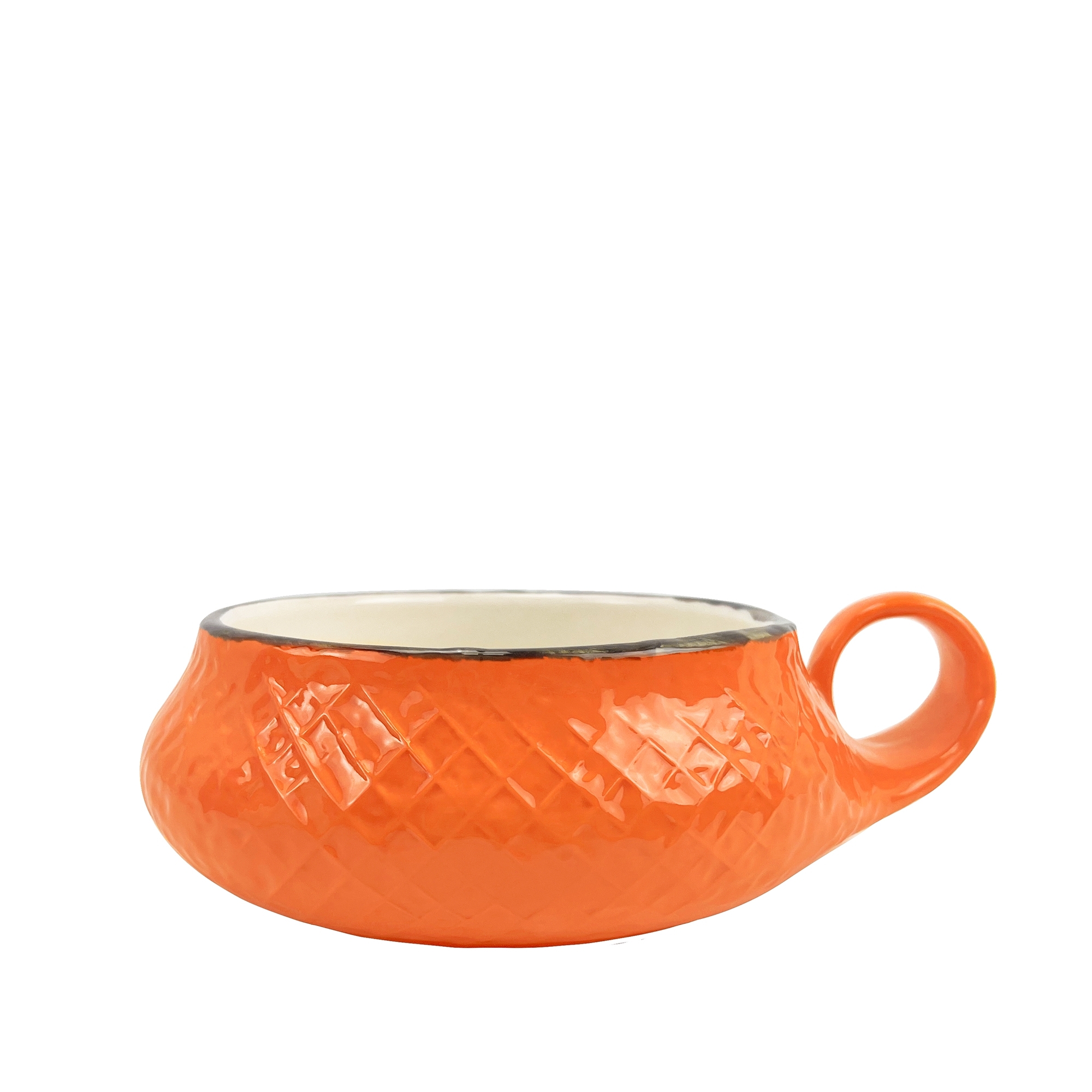 Arcucci - Bowl with handle - 13 x 21 cm - Orange Arcucci - Bowl with handle - 13 x 21 cm - Orange