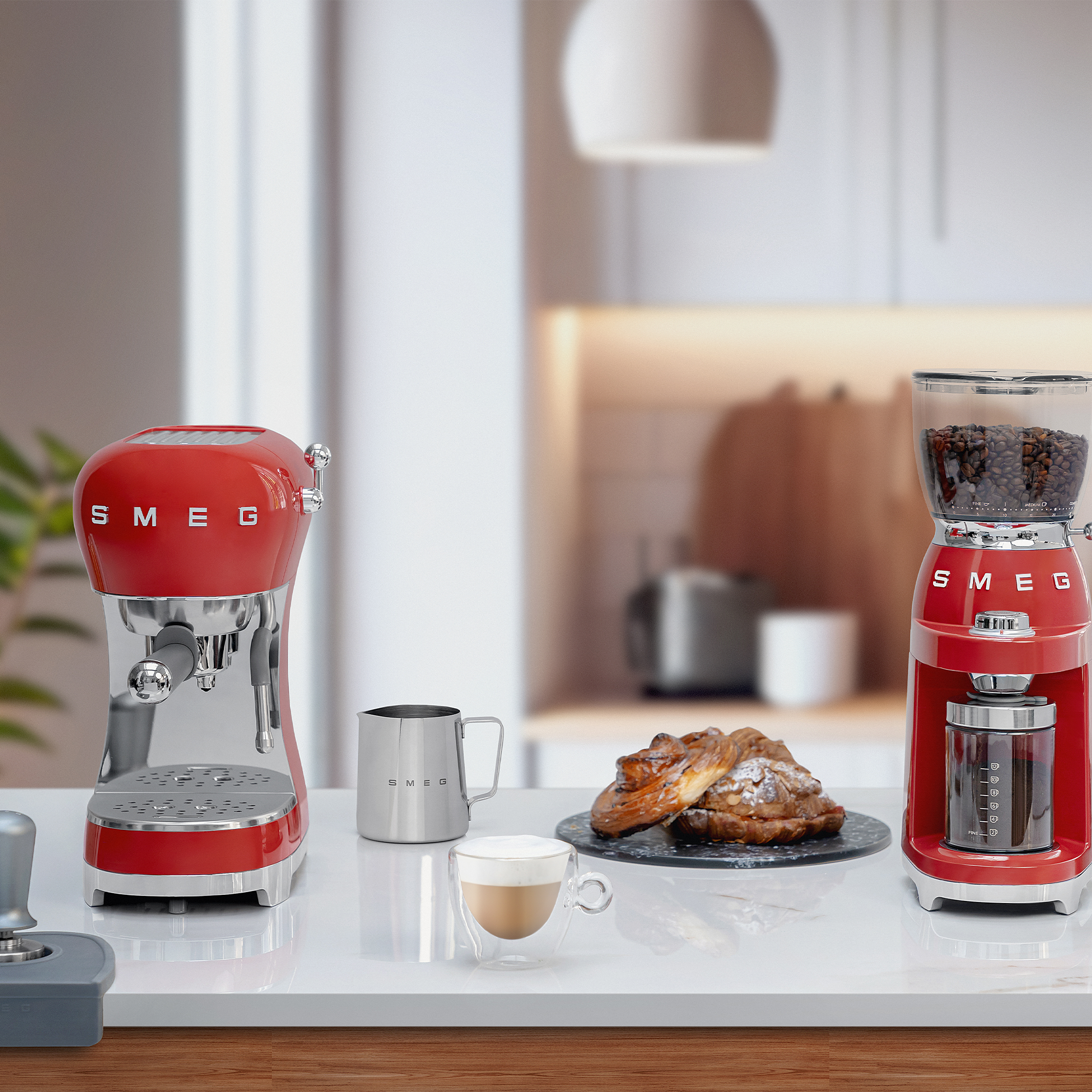 Smeg - Espresso-Kaffeemaschine - Designlinie Stil Der 50° Jahre