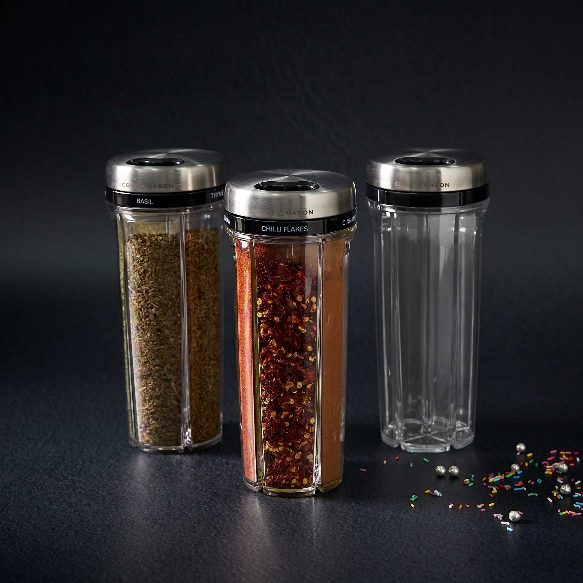 COLE & MASON - Saunderton Herb Jar | partially filled