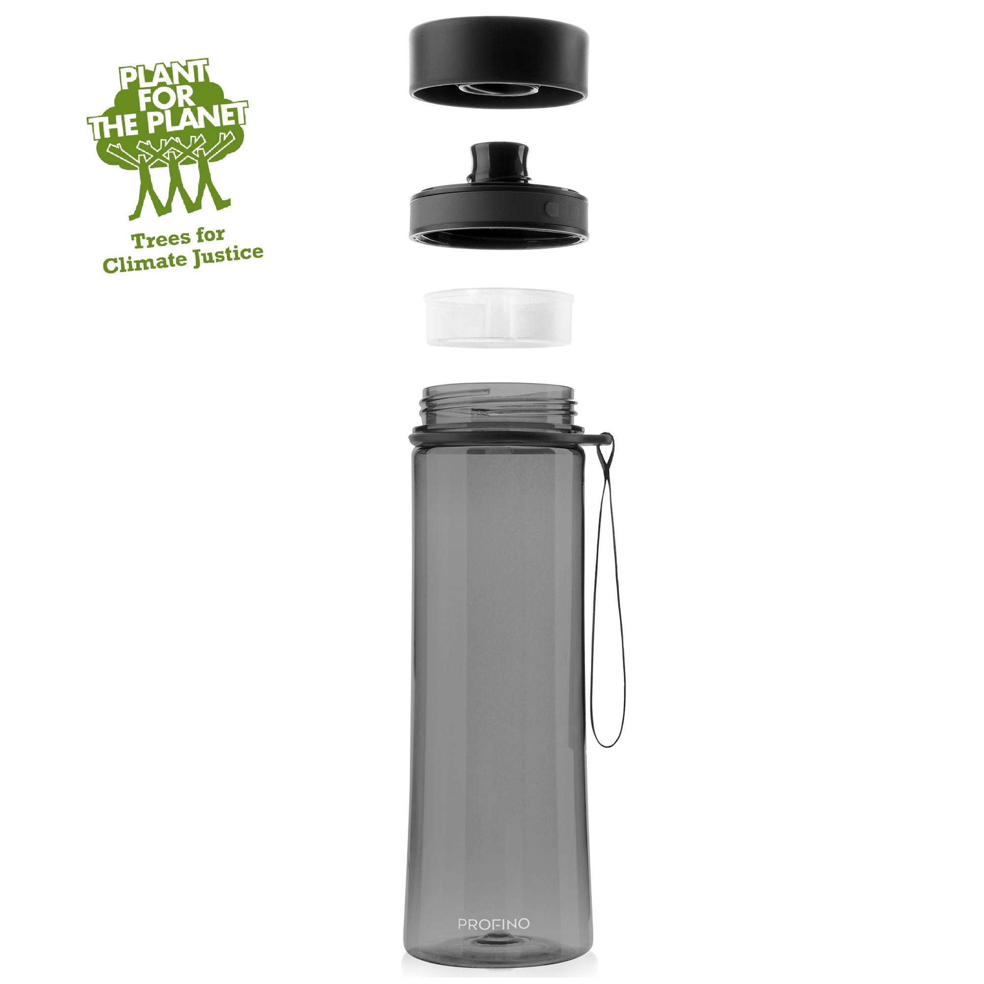 Profino - Infuze Trinkflasche mit Sieb - 600 ml - grey Profino - Infuze Trinkflasche mit Sieb - 600 ml - grey