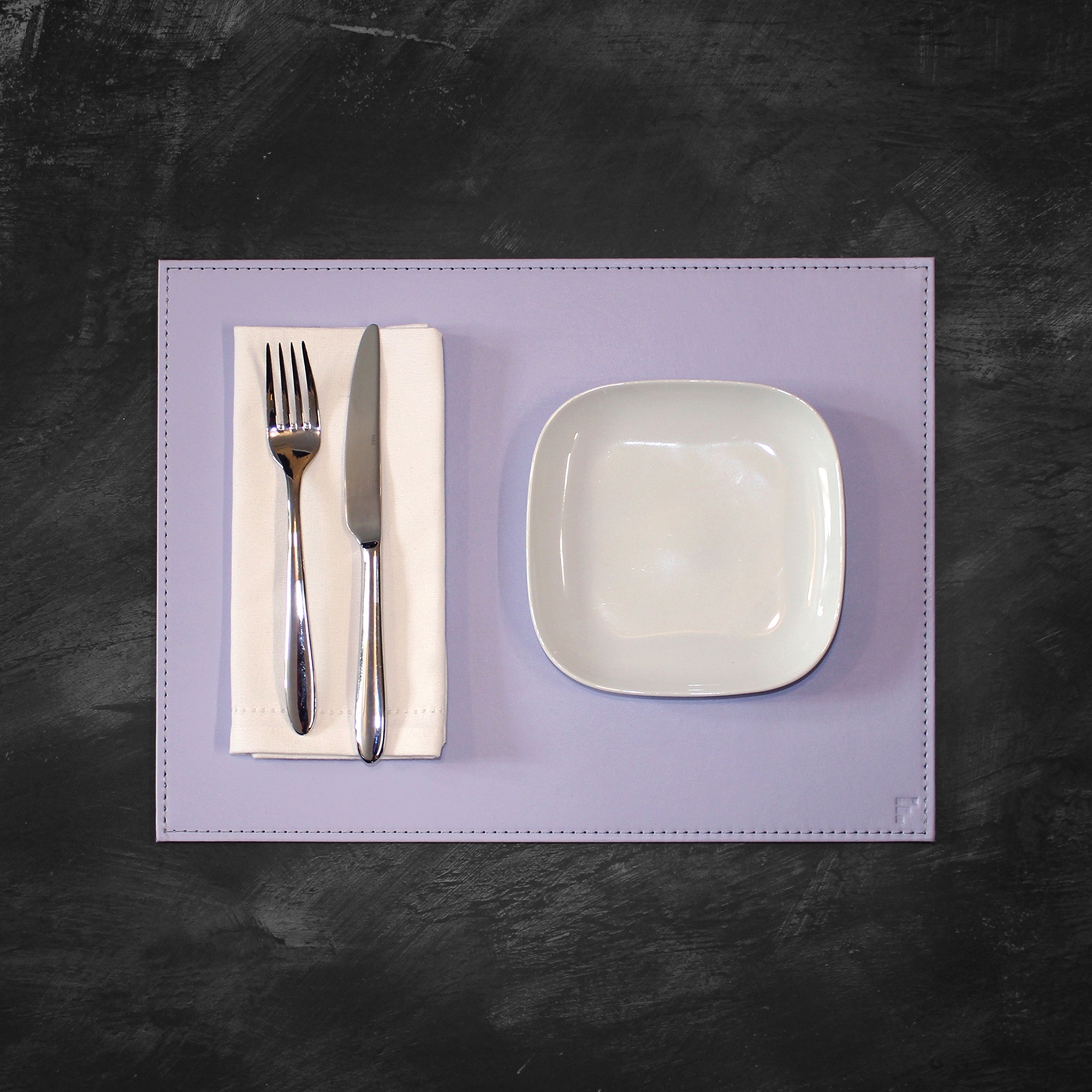 Freeform - Placemat - Lilac / Gray - 40 x 30 cm