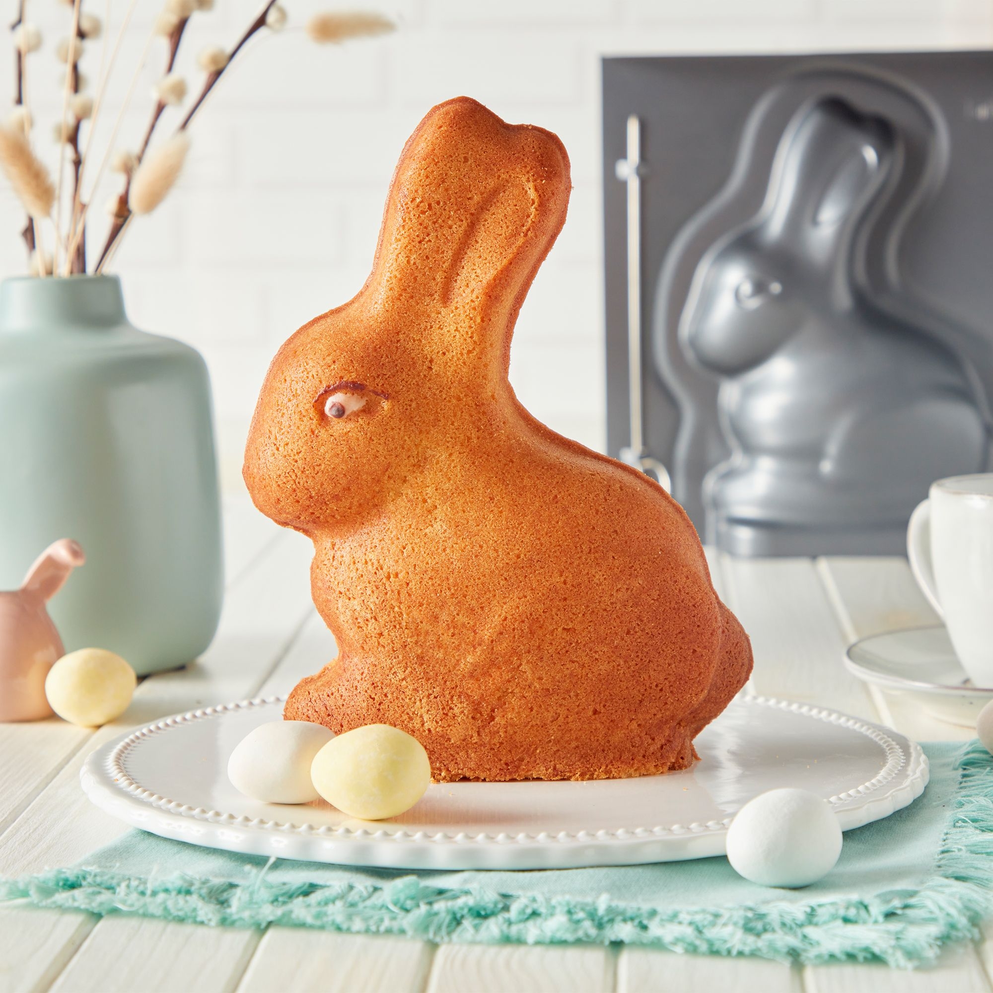 Birkmann - 3D Easter Bunny Baking Tin - All you need is spring - 24 x 24 cm - 1000 ml