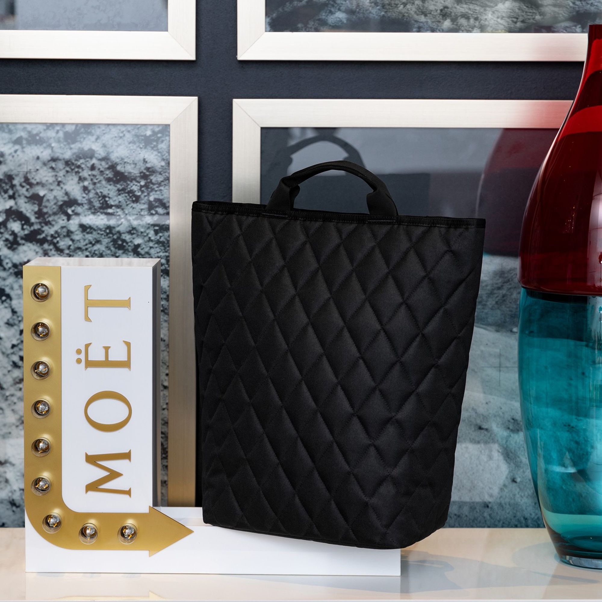 reisenthel - shopper backpack -  rhombus black