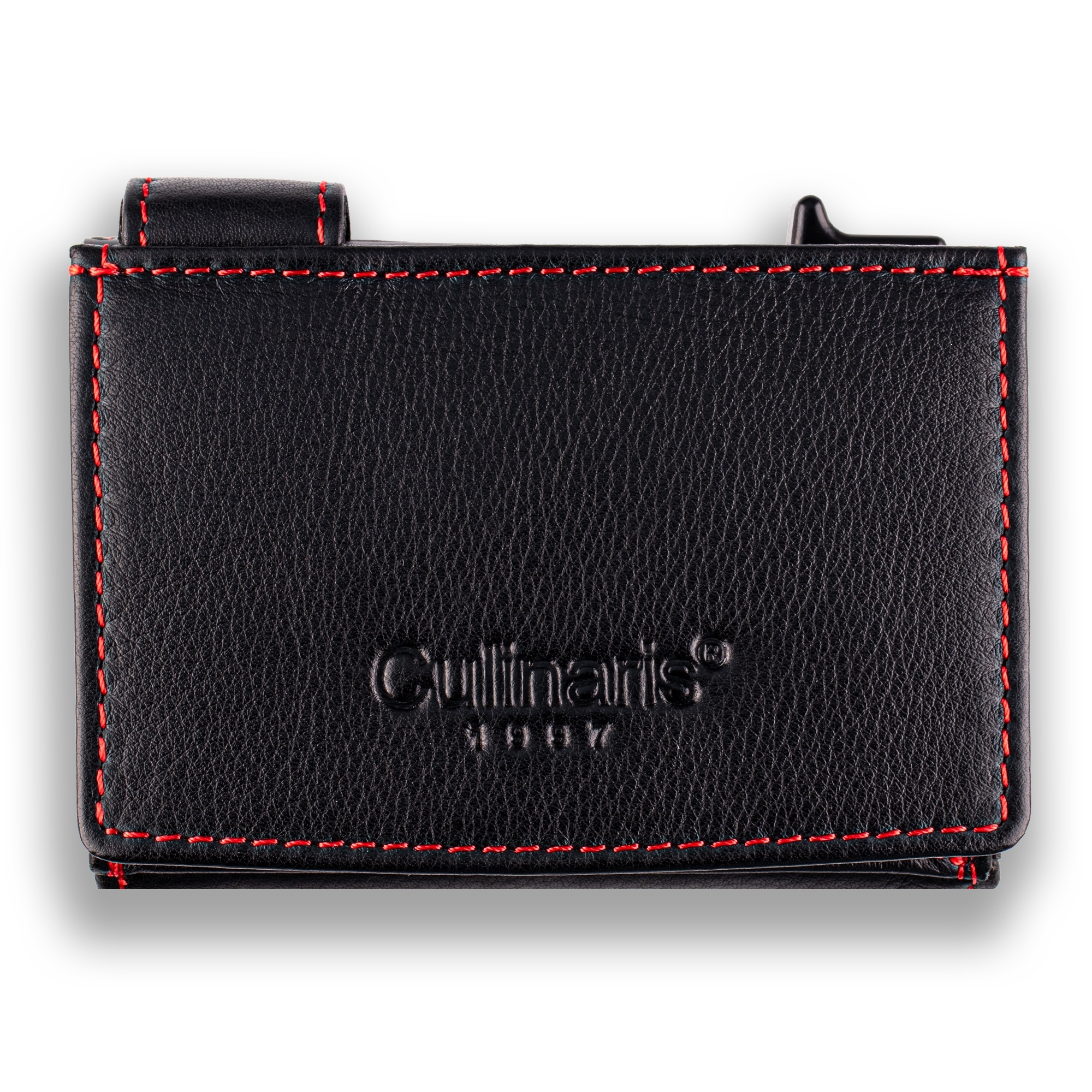 Card Case with Coin Pocket, black-red | Culinaris