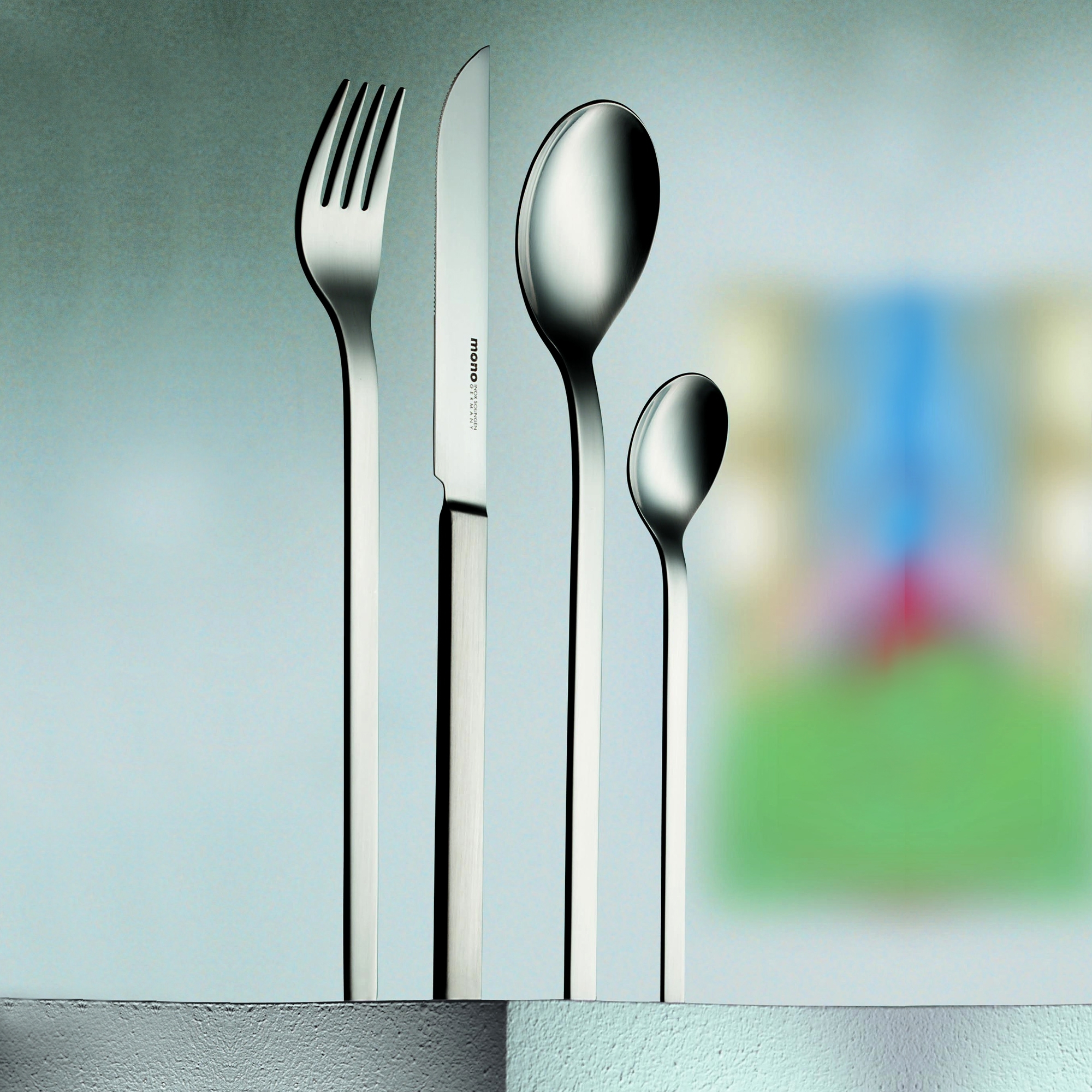 mono-a - Cutlery set, 4 pcs. - with long blade mono-a - Cutlery set, 4 pcs. - with long blade