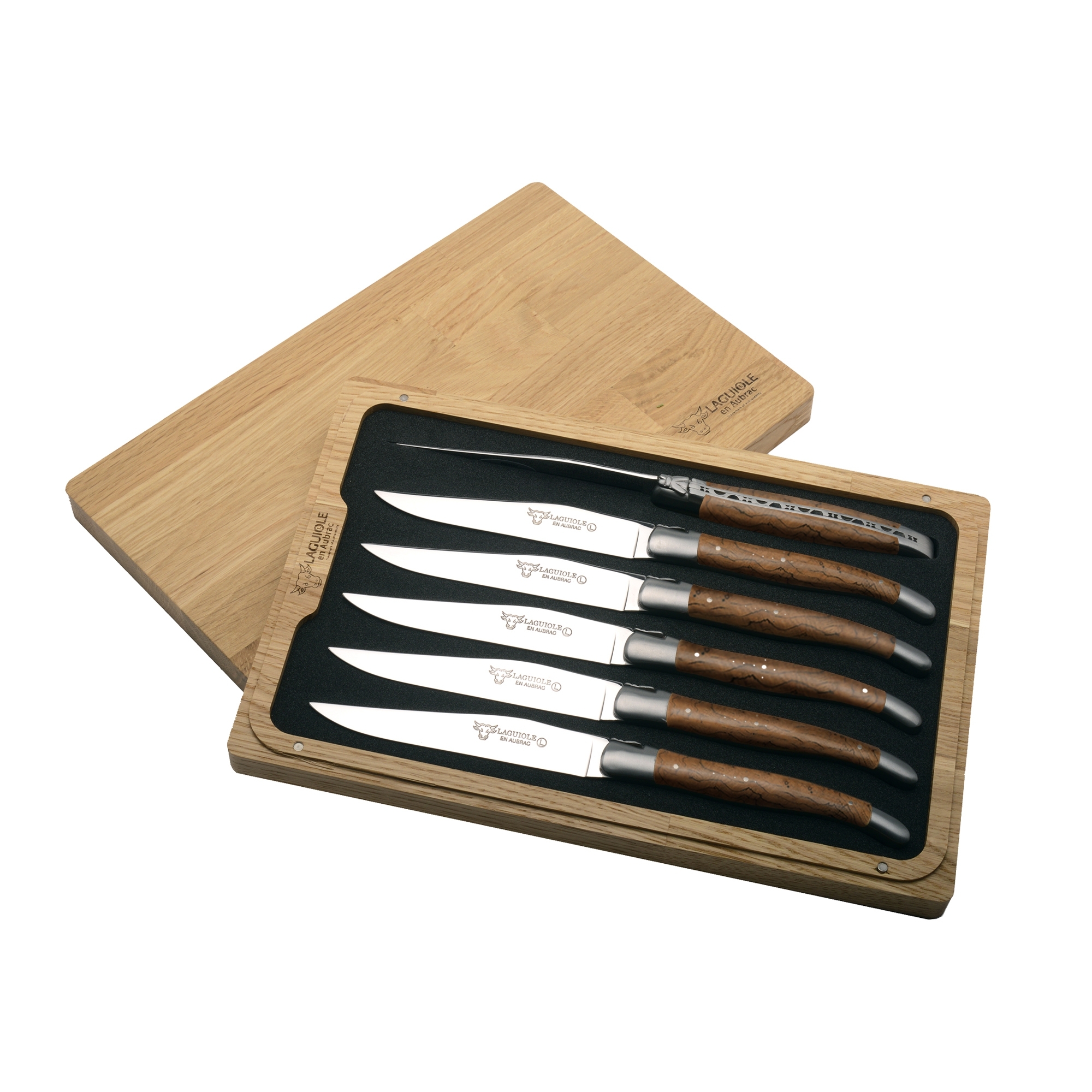 Laguiole - Steak knife - teak wood - set of 6
