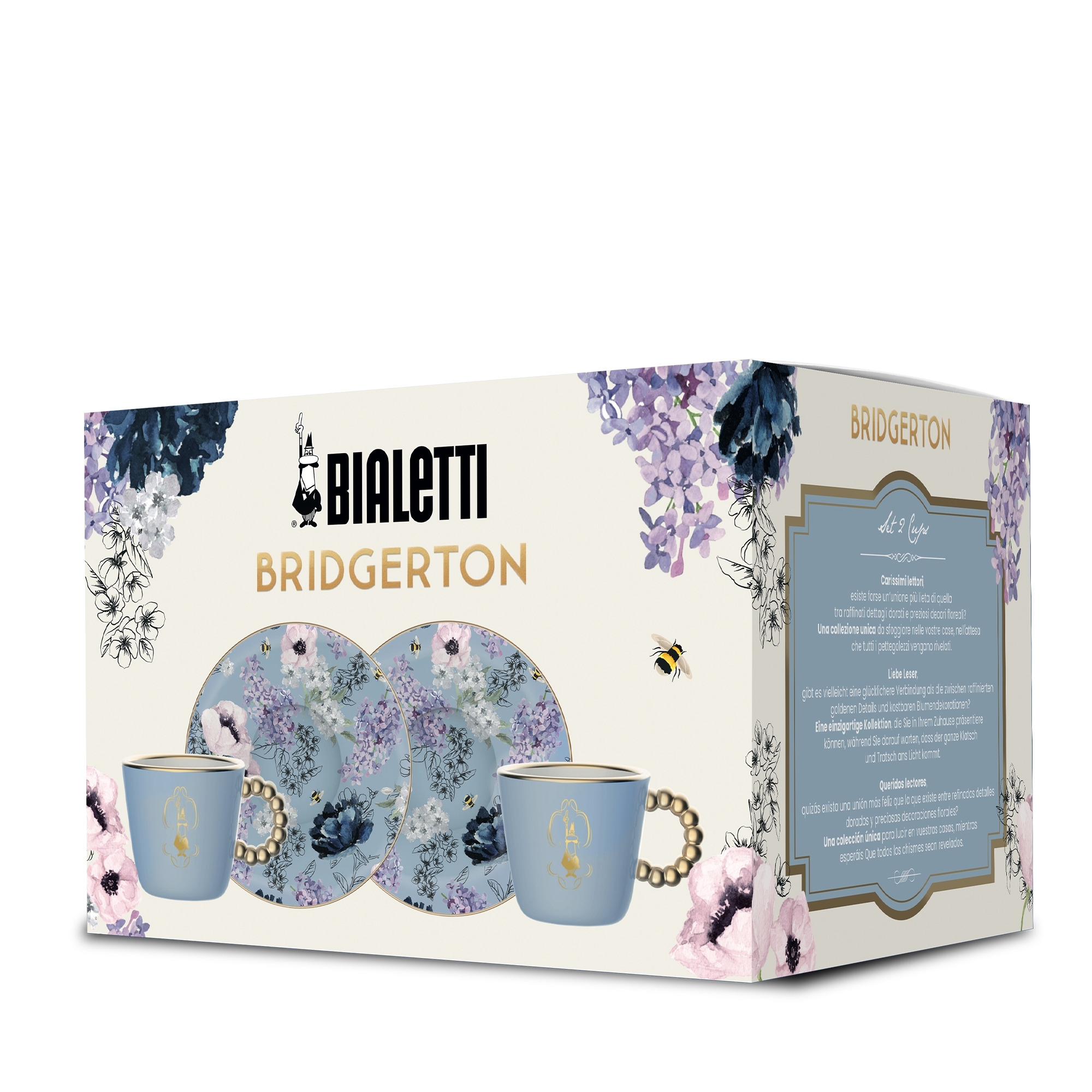 Bialetti - Espressotassen Set, Porzellan 4-teilig - Bridgerton