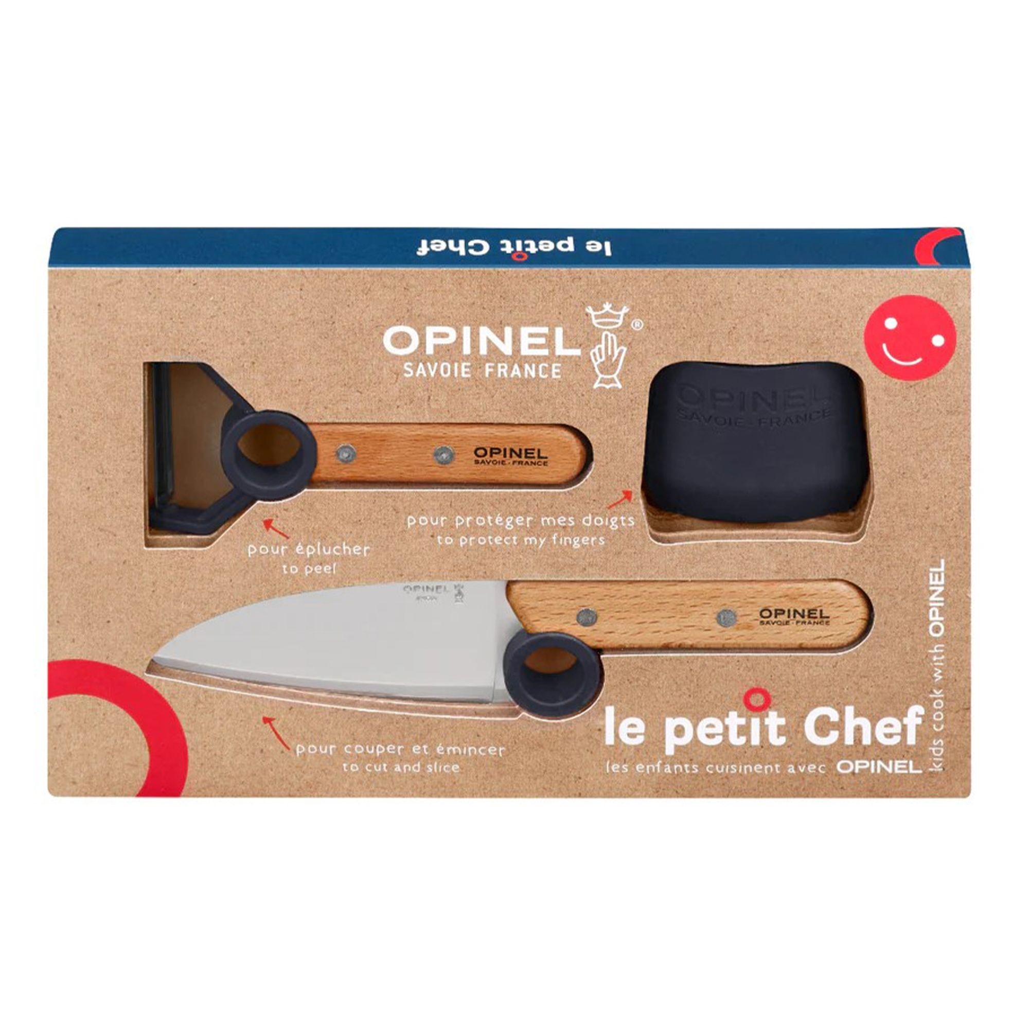 Opinel - Children's kitchen knife set - Le Petit Chef - 3-pcs. - dark blue