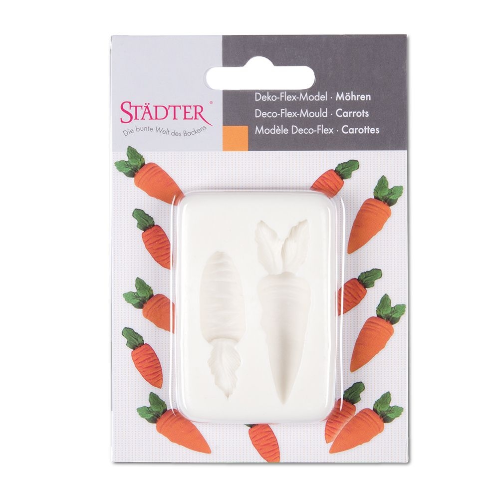 Städter - Fondant mould Carrot - 4 / 5,5 cm - 2-relief shape