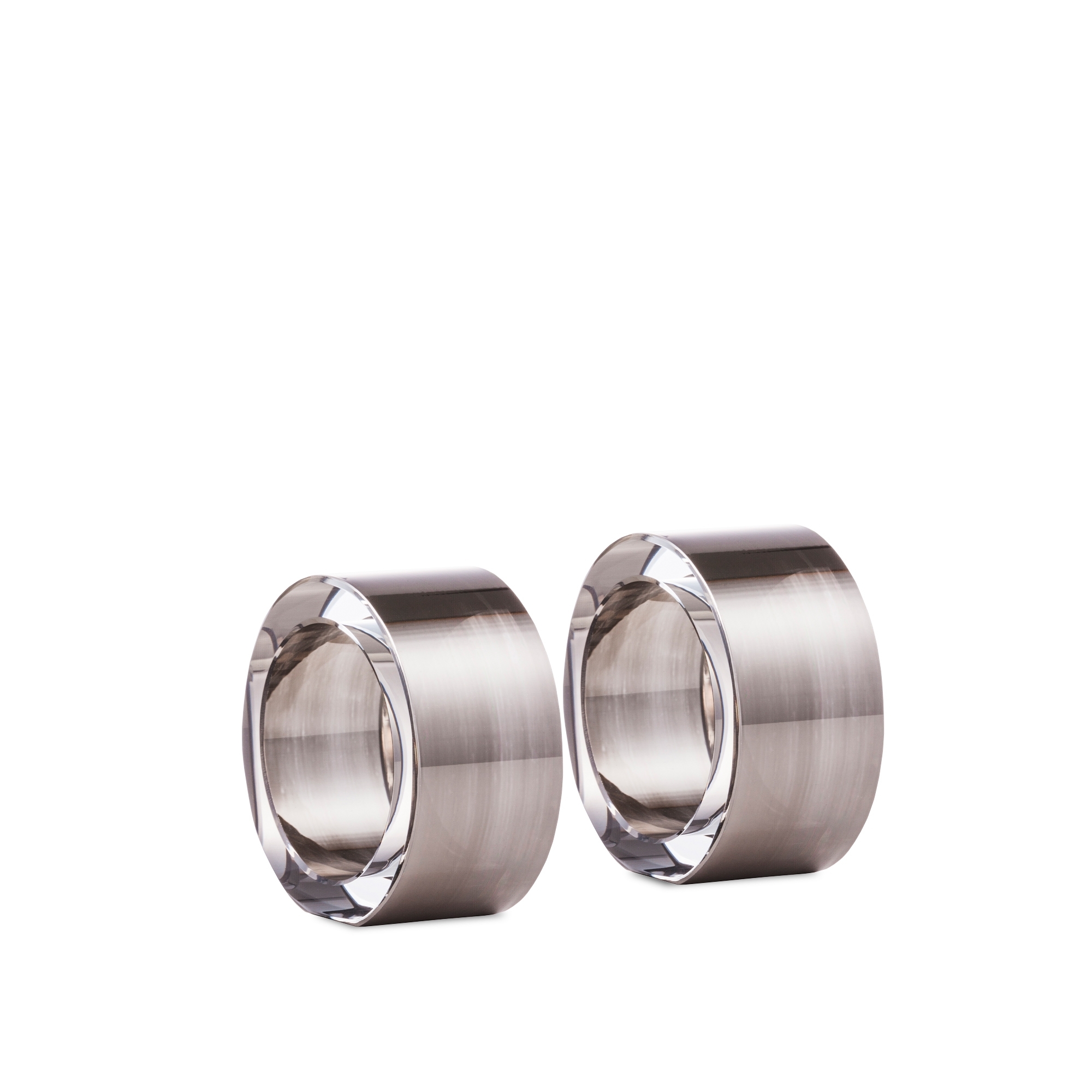 Eisch – Napkin rings, set of 2, platinum