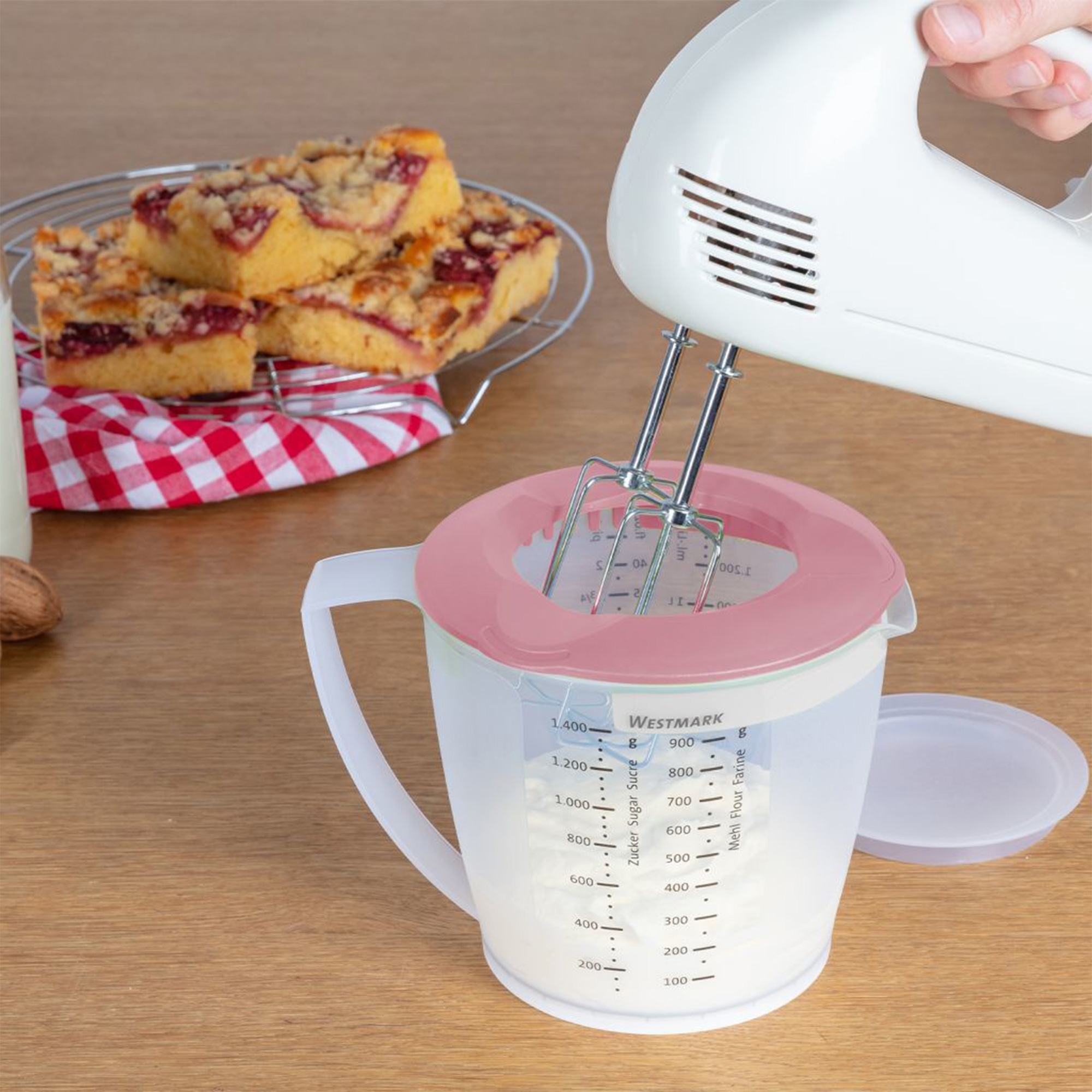 Westmark - Mixing Beaker with Lid - »Helena« - 1,4 L - pink