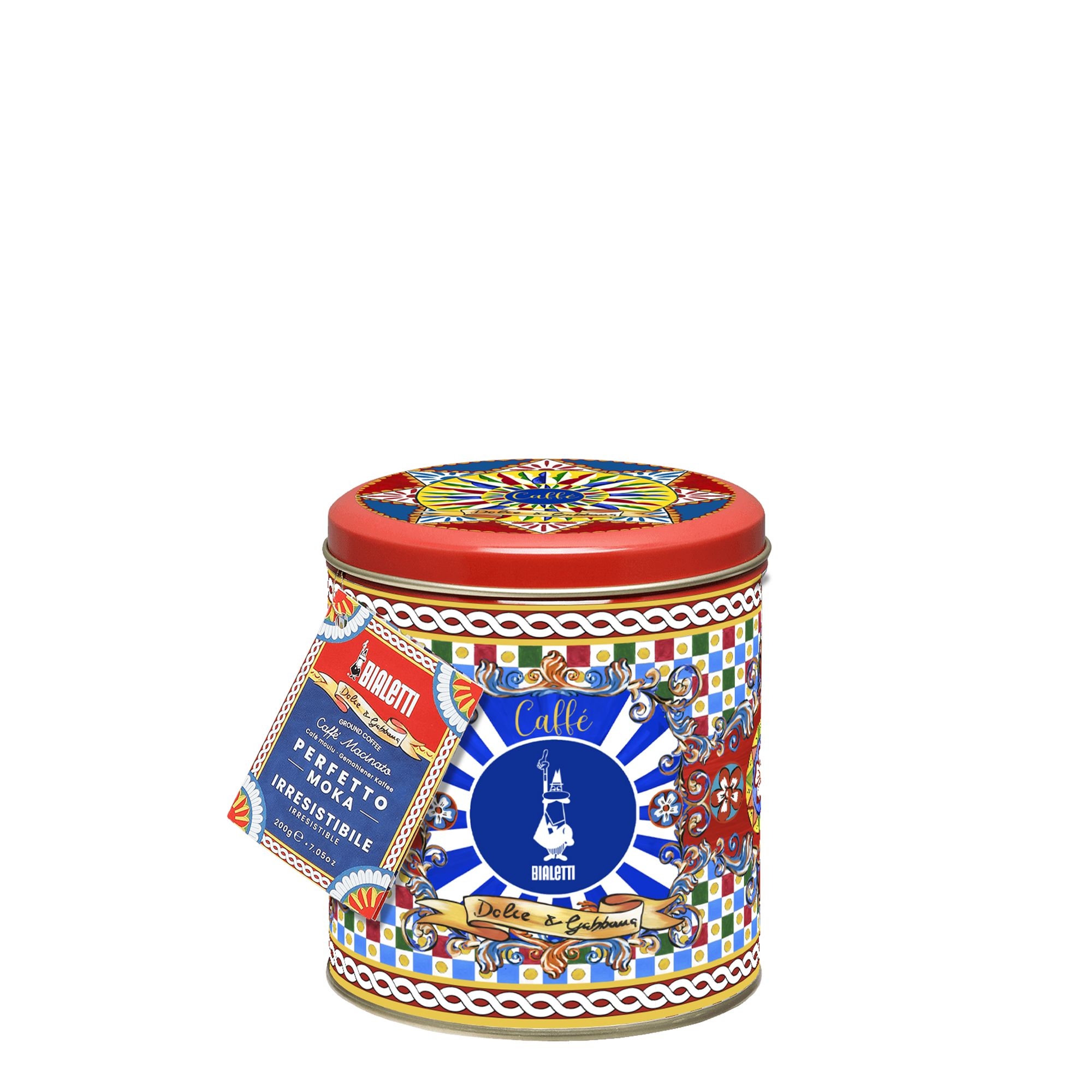 Bialetti - Dolce&Gabbana Moka Express 3 Tassen in Geschenkdose mit gemahlenem Kaffee und Kaffeedose