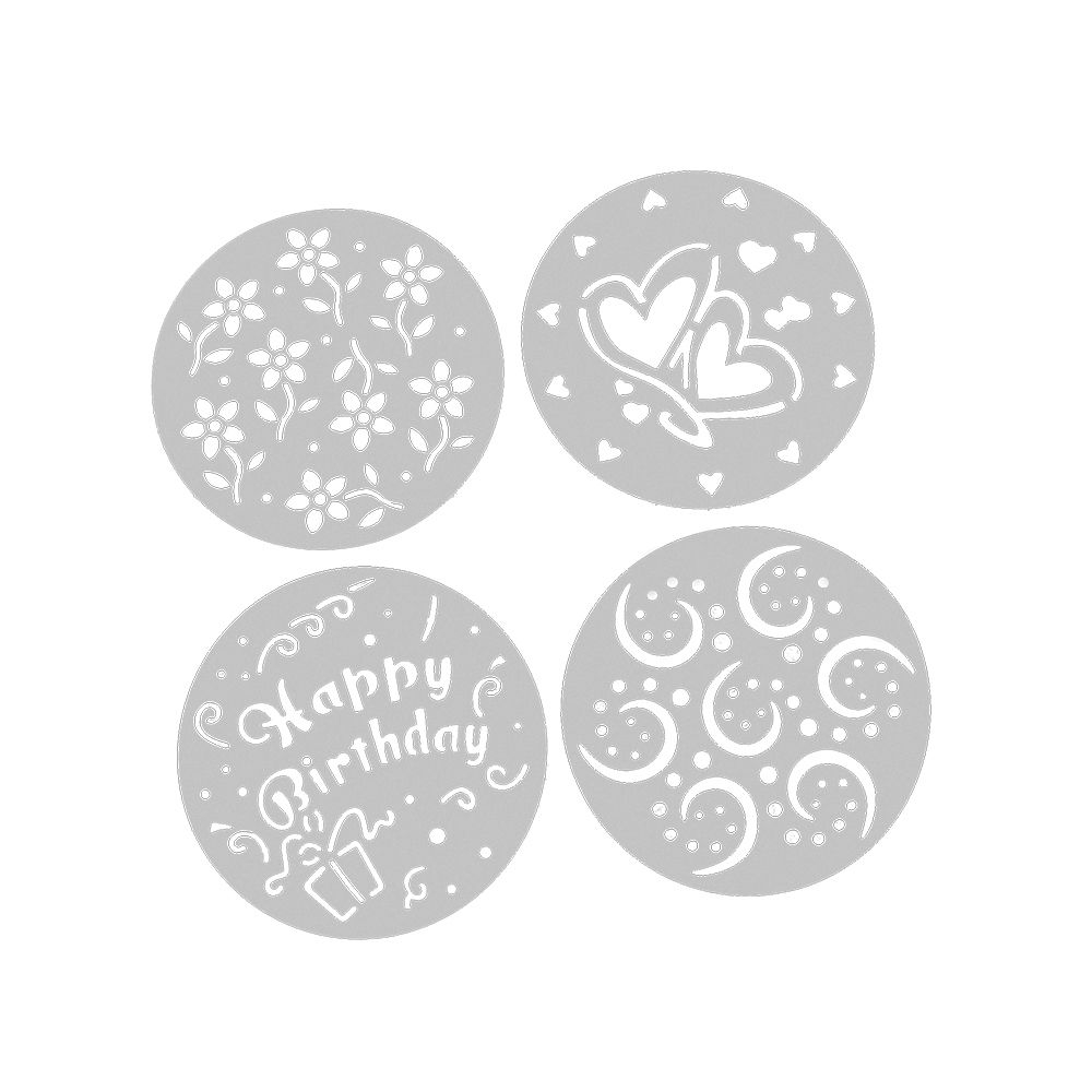 Städter - Decorative stencil Party Mix - ø 20 cm - Set of 4 Städter - Decorative stencil Party Mix - ø 20 cm - Set of 4