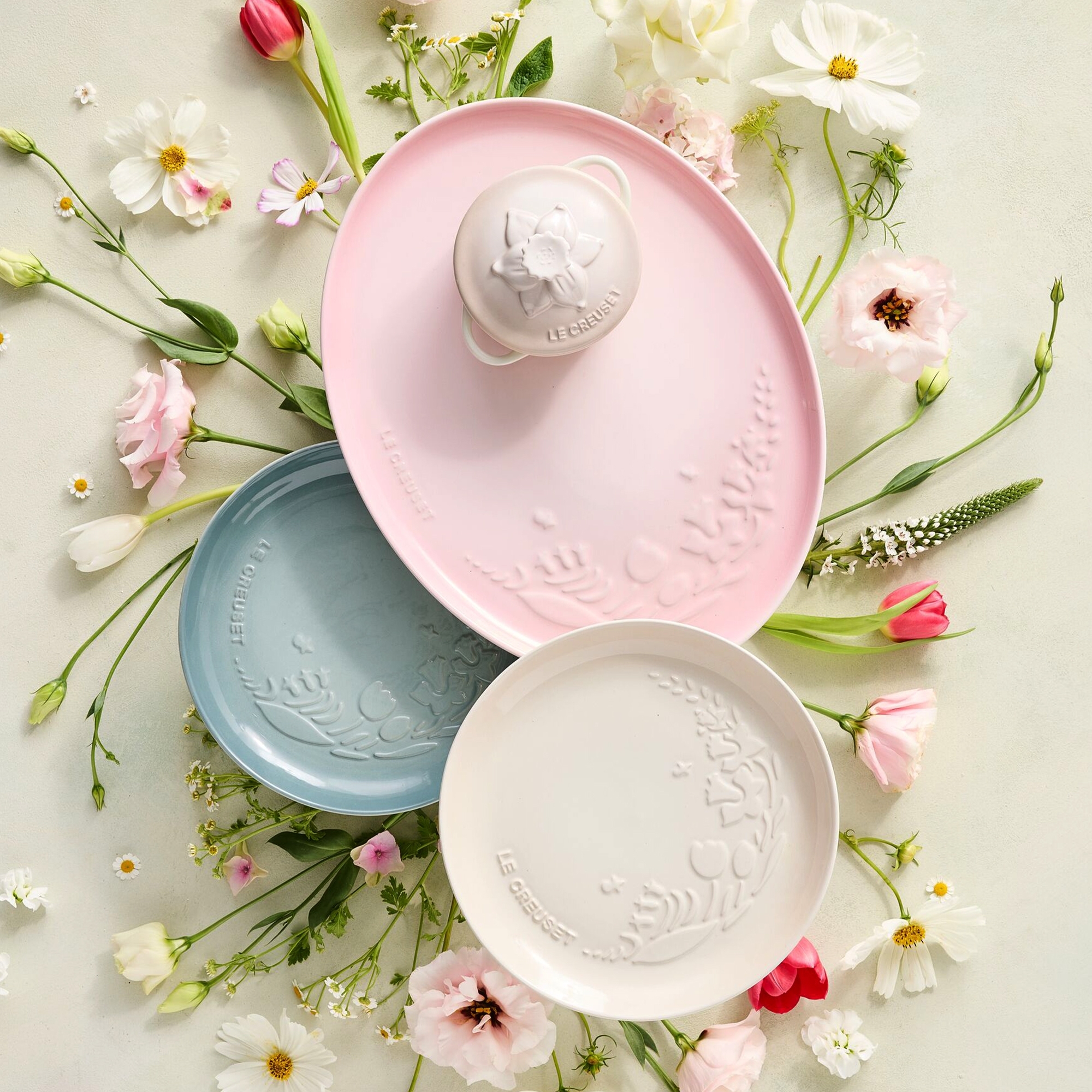 Le Creuset - Teller 22 cm - Jardin - Meringue Le Creuset - Teller 22 cm - Jardin - Meringue