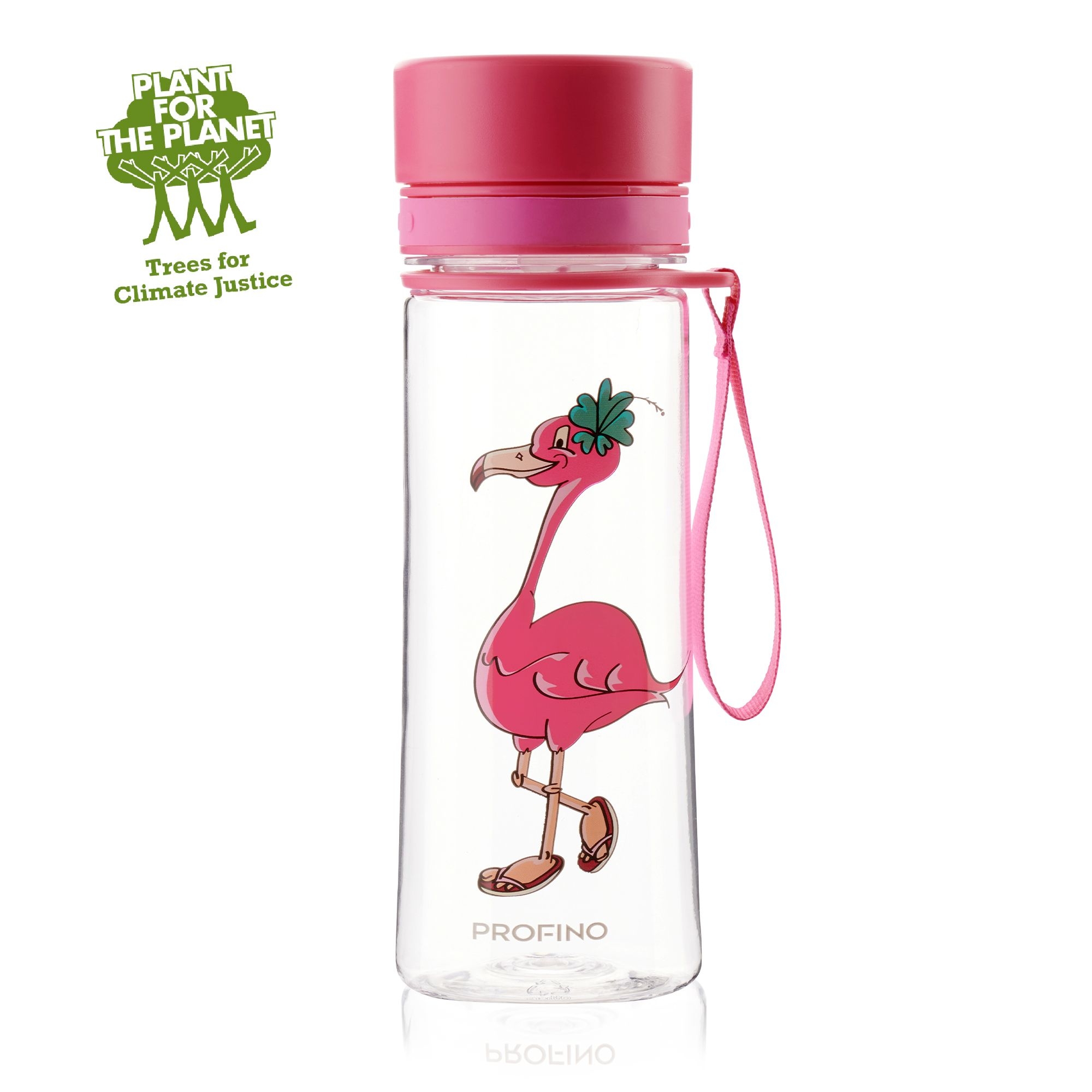 Profino - Infuze KIDS Trinkflasche mit Sieb 350 ml - Flamingo Profino - Infuze KIDS Trinkflasche mit Sieb 350 ml - Flamingo