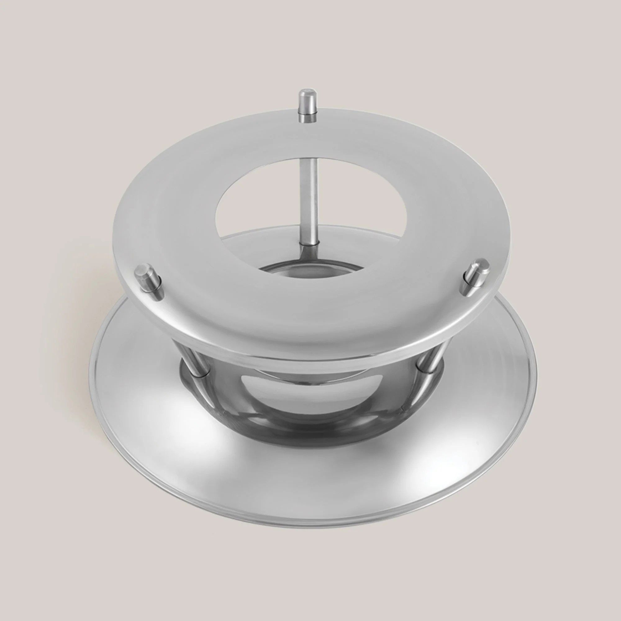 Round stainless steel chafing dish stand with ring